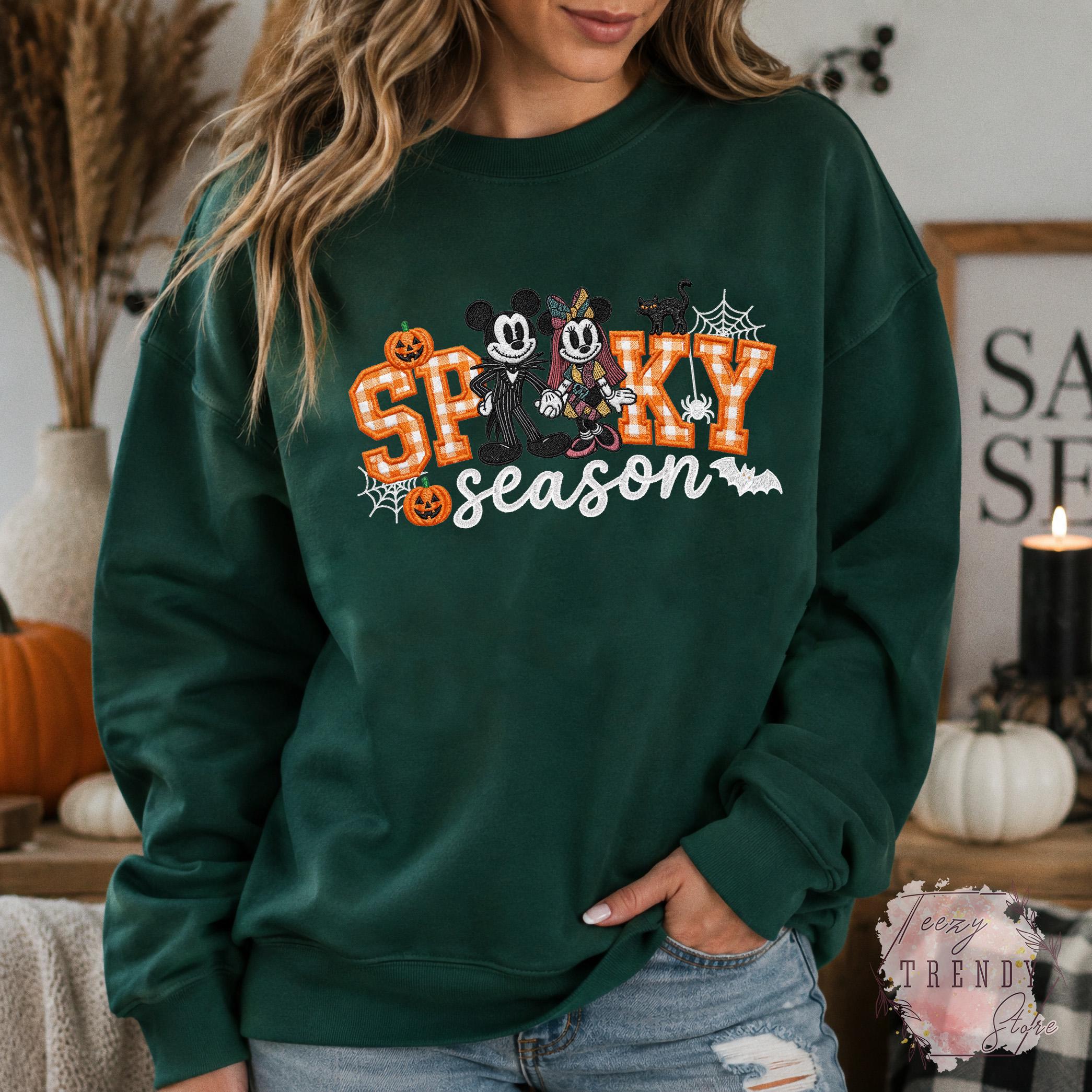 Embroidered Mickey Minnie Jack and Sally Halloween Shirt – Mickey's Not So Scary Halloween Party Tee for Disneyland Family Matching Outfit - photo 6