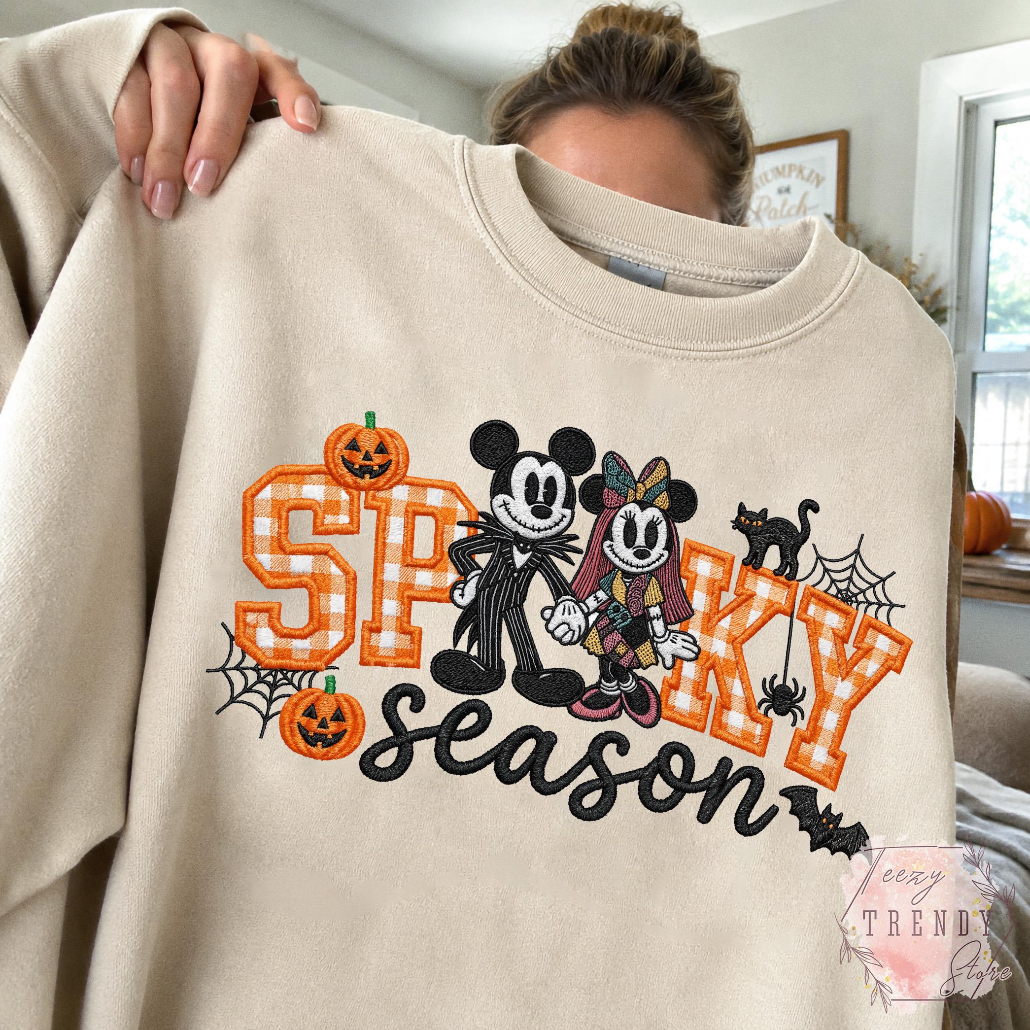 Embroidered Mickey Minnie Jack and Sally Halloween Shirt – Mickey's Not So Scary Halloween Party Tee for Disneyland Family Matching Outfit - photo 10
