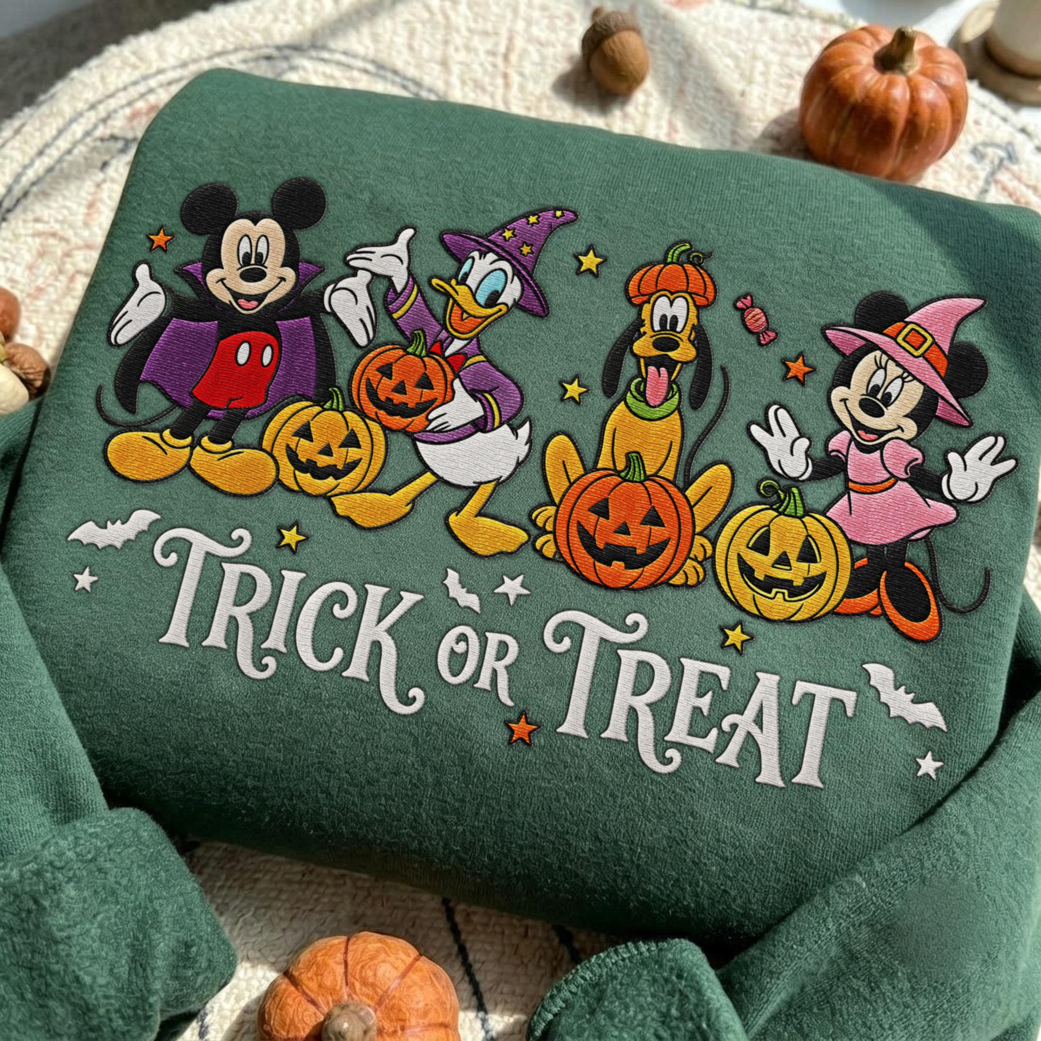 Embroidered Mickey and Friends Halloween Baby Tee Crop Tank – Magical Kingdom Trick or Treat Tank Top for WDW Disneyland Spooky Season - photo 4