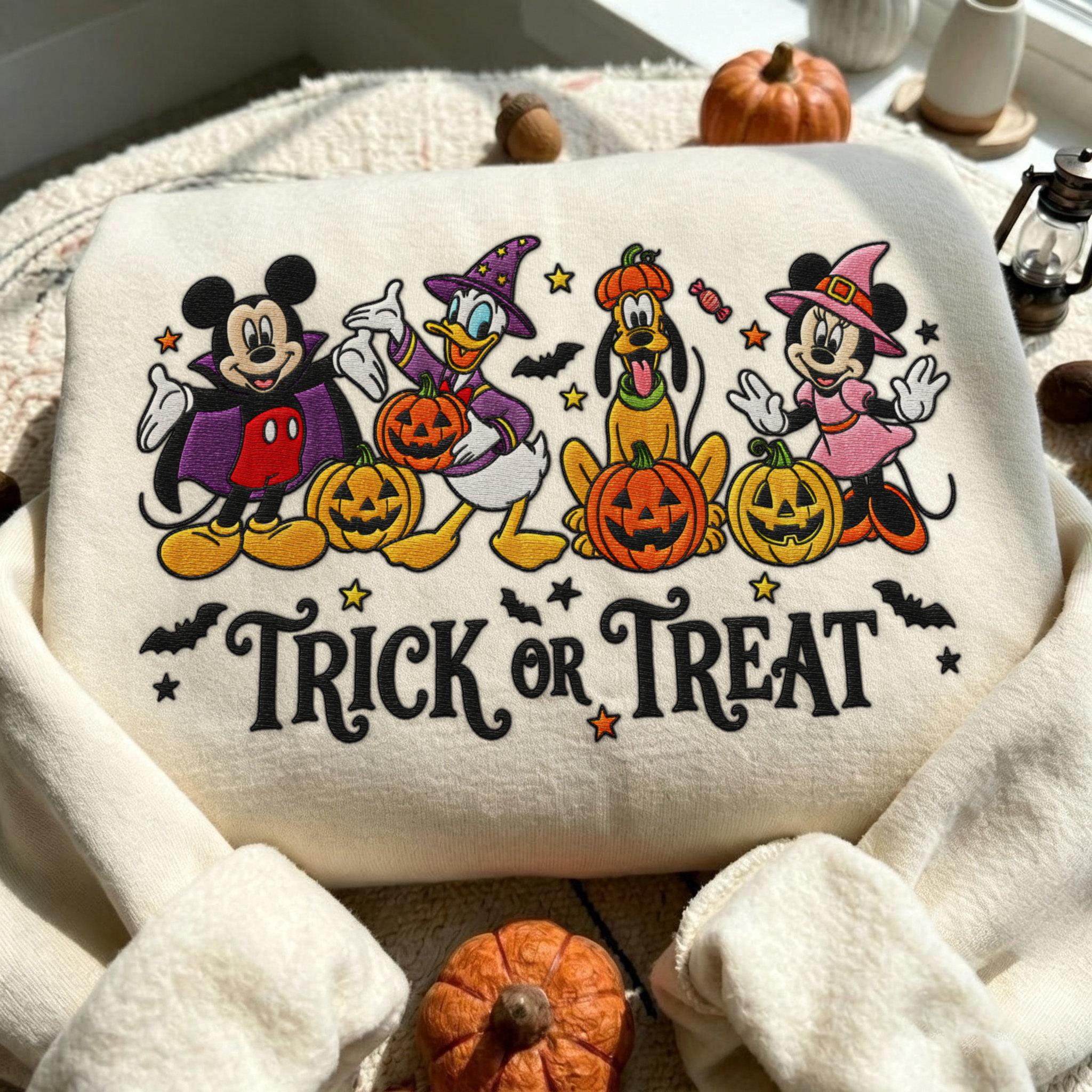 Embroidered Mickey and Friends Halloween Baby Tee Crop Tank – Magical Kingdom Trick or Treat Tank Top for WDW Disneyland Spooky Season - photo 6