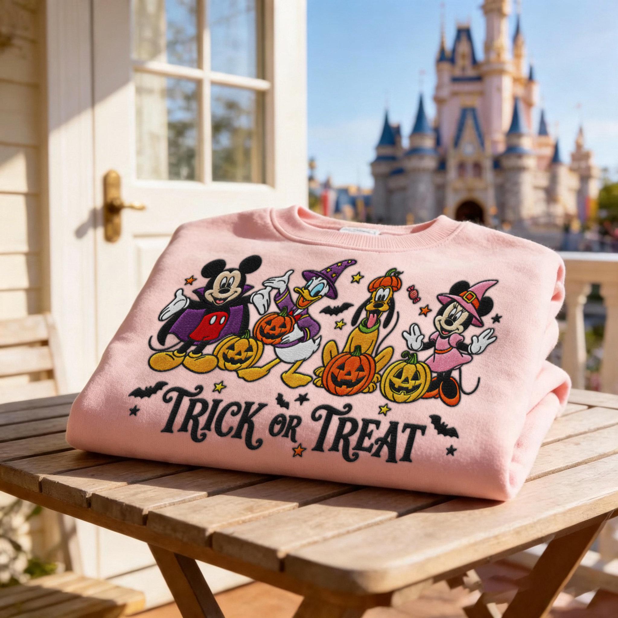 Embroidered Mickey and Friends Halloween Baby Tee Crop Tank – Magical Kingdom Trick or Treat Tank Top for WDW Disneyland Spooky Season - photo 7