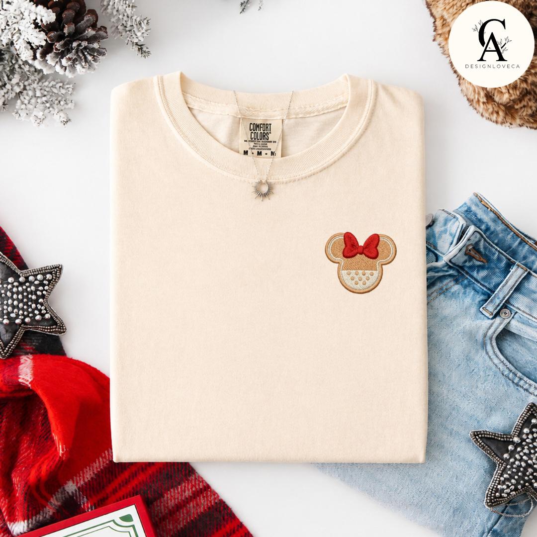 Personalized Embroidered Disney Christmas Quarter Zip Sweatshirt – Minnie and Mickey's Very Merry Christmas Party Lace Trim Tank Top - photo 5