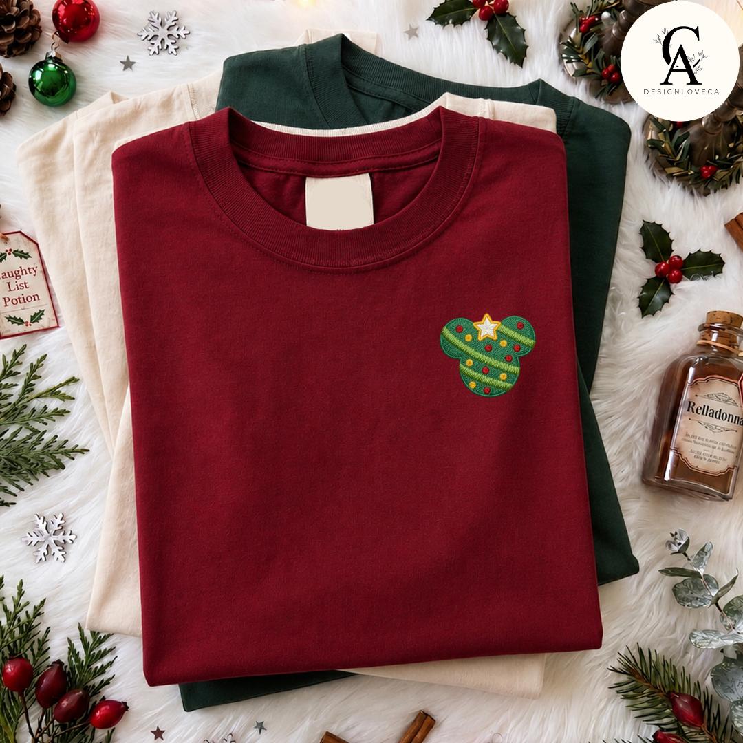 Personalized Embroidered Disney Christmas Quarter Zip Sweatshirt – Minnie and Mickey's Very Merry Christmas Party Lace Trim Tank Top - photo 7