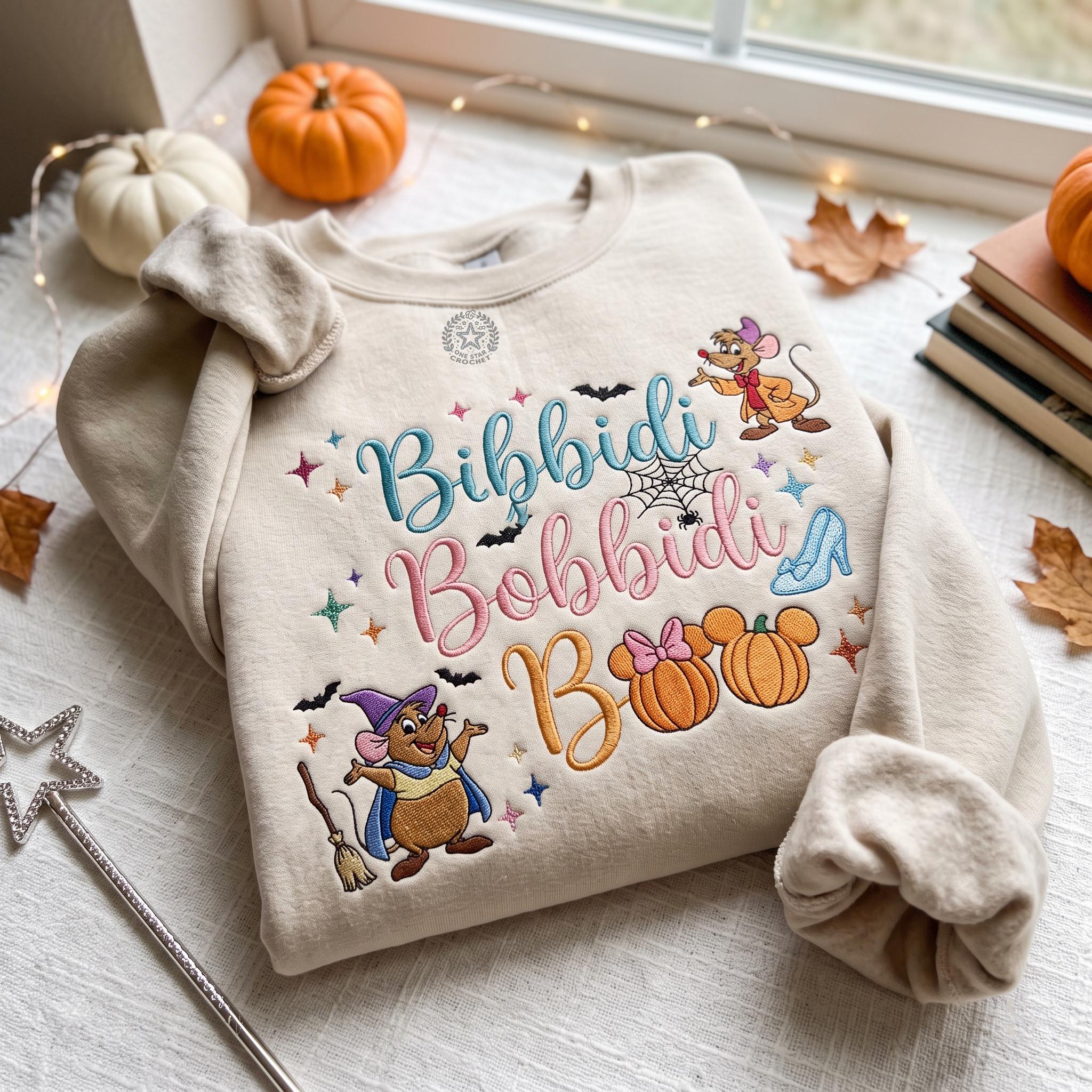 Embroidered Bibbidi Bobbidi Boo Halloween Sweatshirt – Magical Land Princess Castle Crewneck Tee for a Halloween Party - photo 2