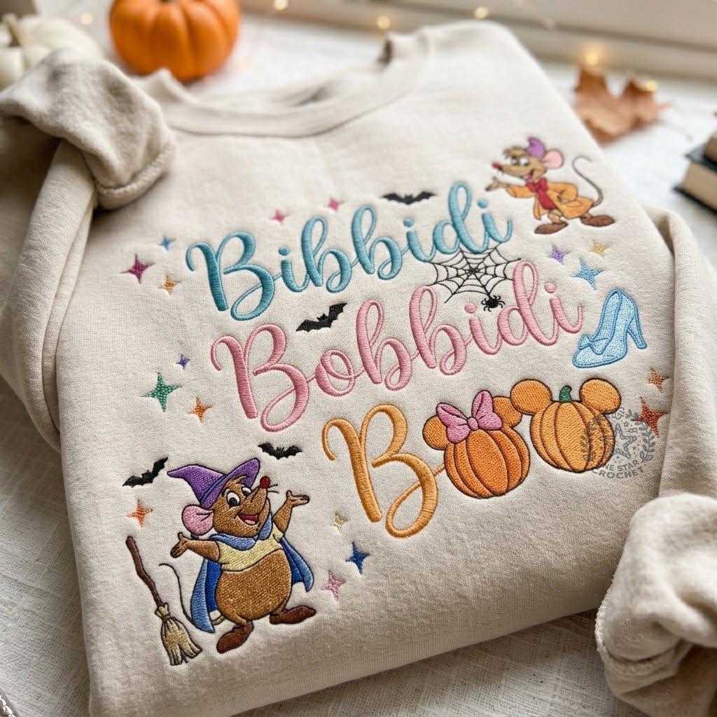Embroidered Bibbidi Bobbidi Boo Halloween Sweatshirt – Magical Land Princess Castle Crewneck Tee for a Halloween Party - photo 3