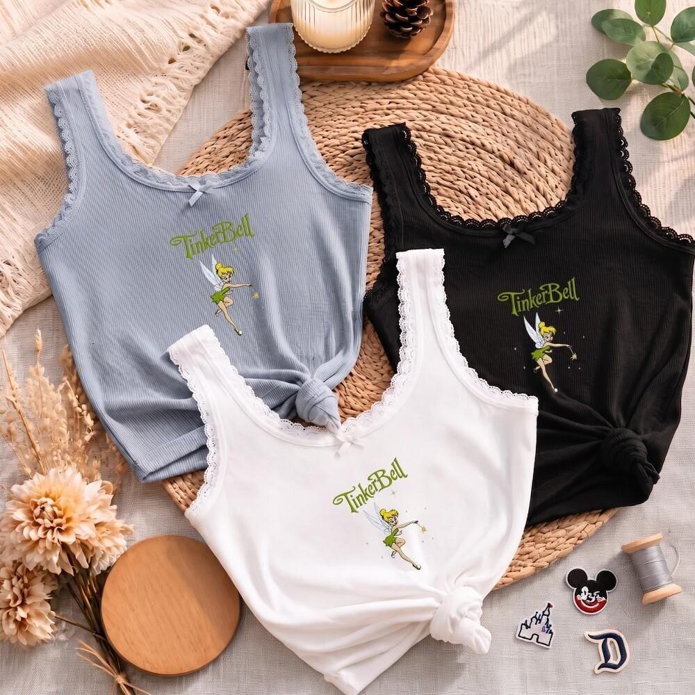 Embroidered Vintage Disney Peter Pan Tinker Bell Baby Tee and Tank Top – Neverland Fairy Toddler Girl Shirt for a Disney Trip - photo 3