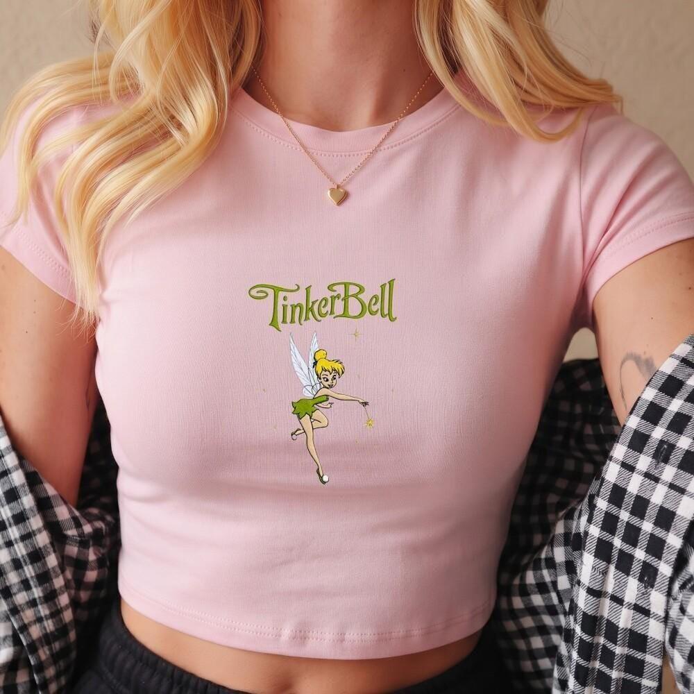Embroidered Vintage Disney Peter Pan Tinker Bell Baby Tee and Tank Top – Neverland Fairy Toddler Girl Shirt for a Disney Trip - photo 4