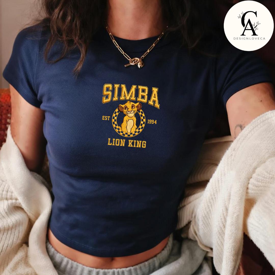Embroidered Lion King Disney Animal Kingdom Lace Trim Tank Top with Mufasa Simba Timon Pumbaa Zazu – Safari Trip Baby Tee Crop Tank - photo 3
