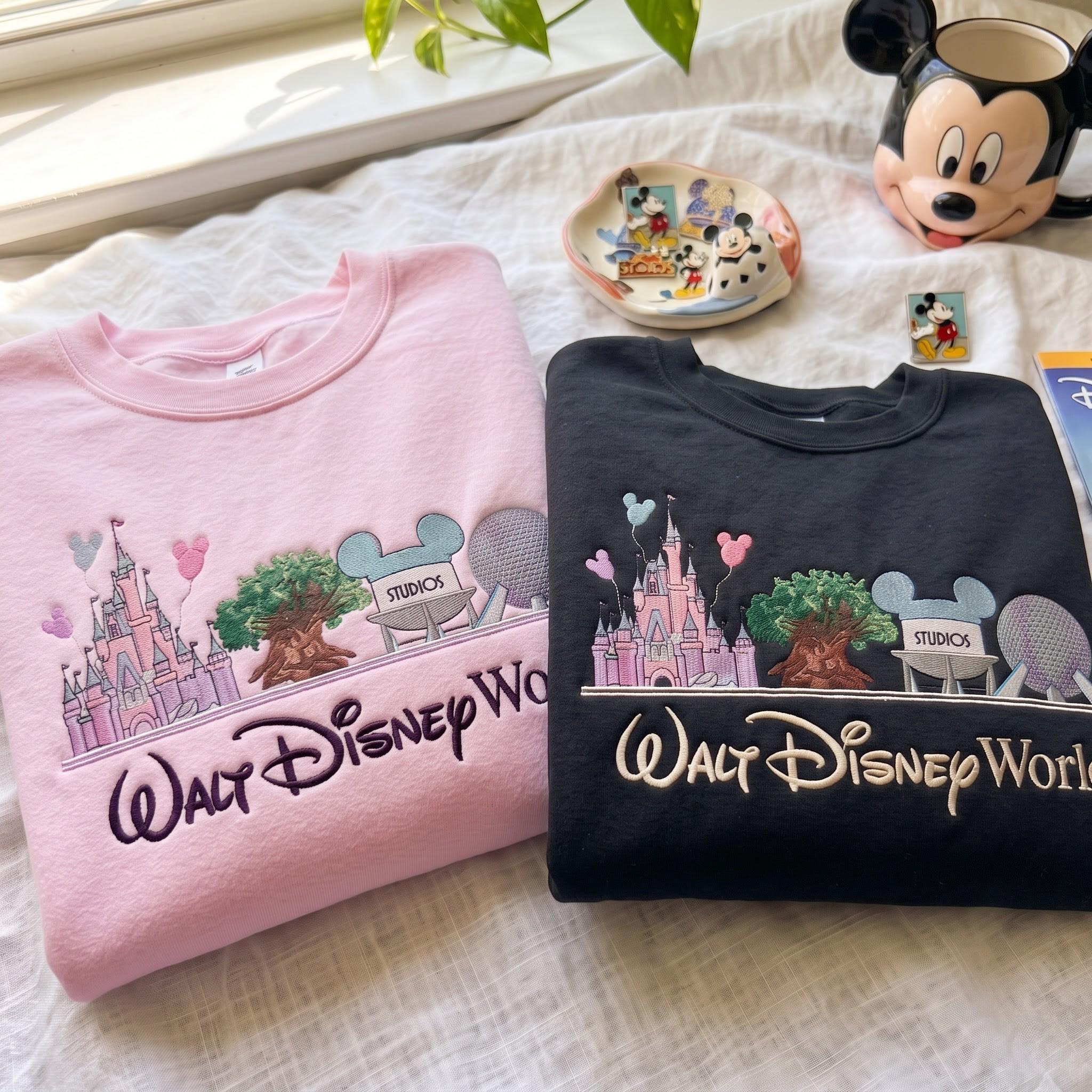 Embroidered Retro Walt Disney World Shirt with Magic Kingdom Design – Magical Disney Vacation Tee for Park Days - photo 5
