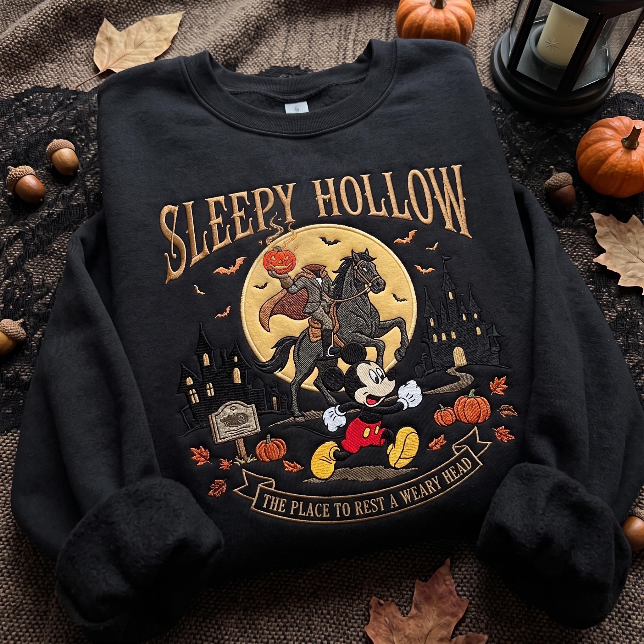 Embroidered Headless Horseman Mickey Shirt for a Disney Halloween Party – Sleepy Hollow Spooky Family Vacation Tee 2026 - photo 2