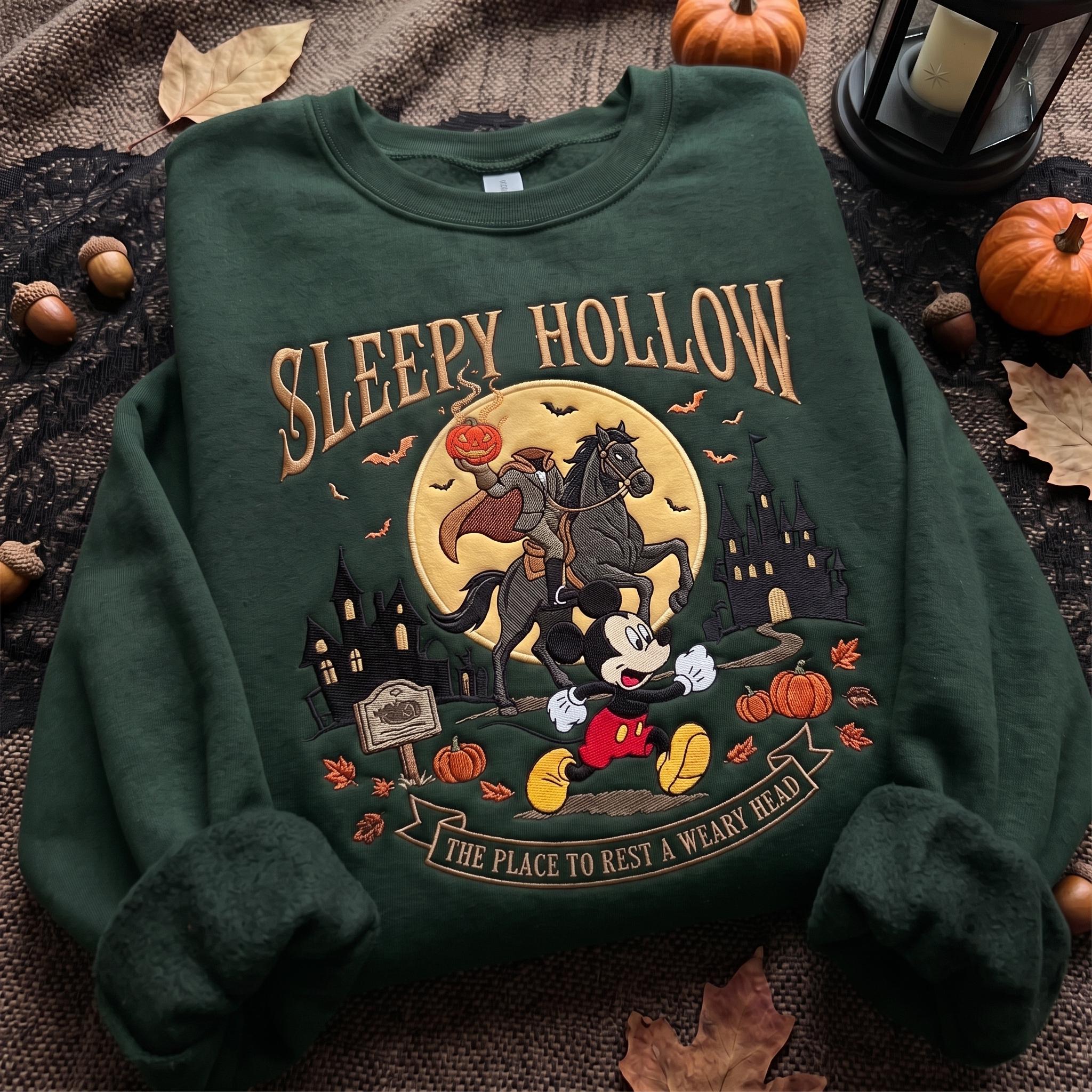 Embroidered Headless Horseman Mickey Shirt for a Disney Halloween Party – Sleepy Hollow Spooky Family Vacation Tee 2026 - photo 3