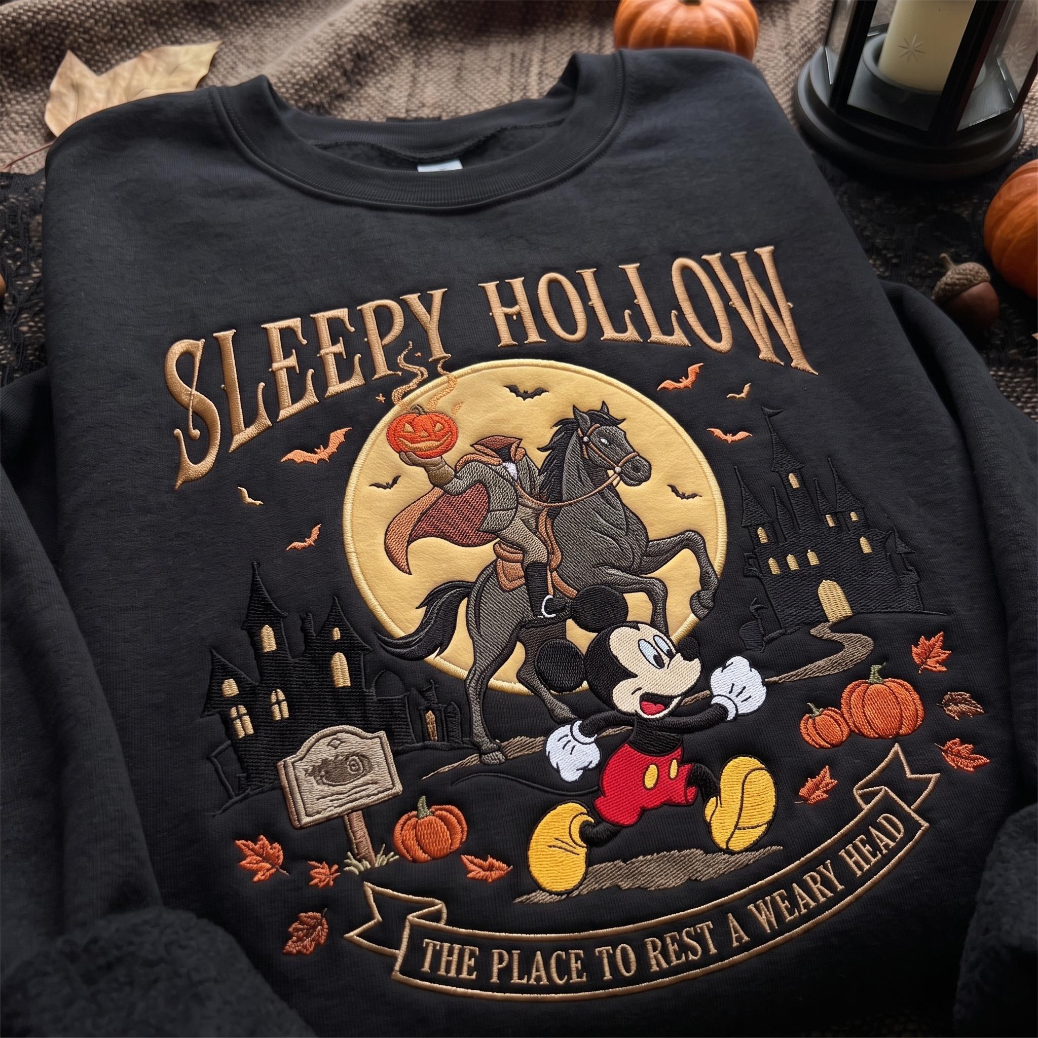 Embroidered Headless Horseman Mickey Shirt for a Disney Halloween Party – Sleepy Hollow Spooky Family Vacation Tee 2026 - photo 4