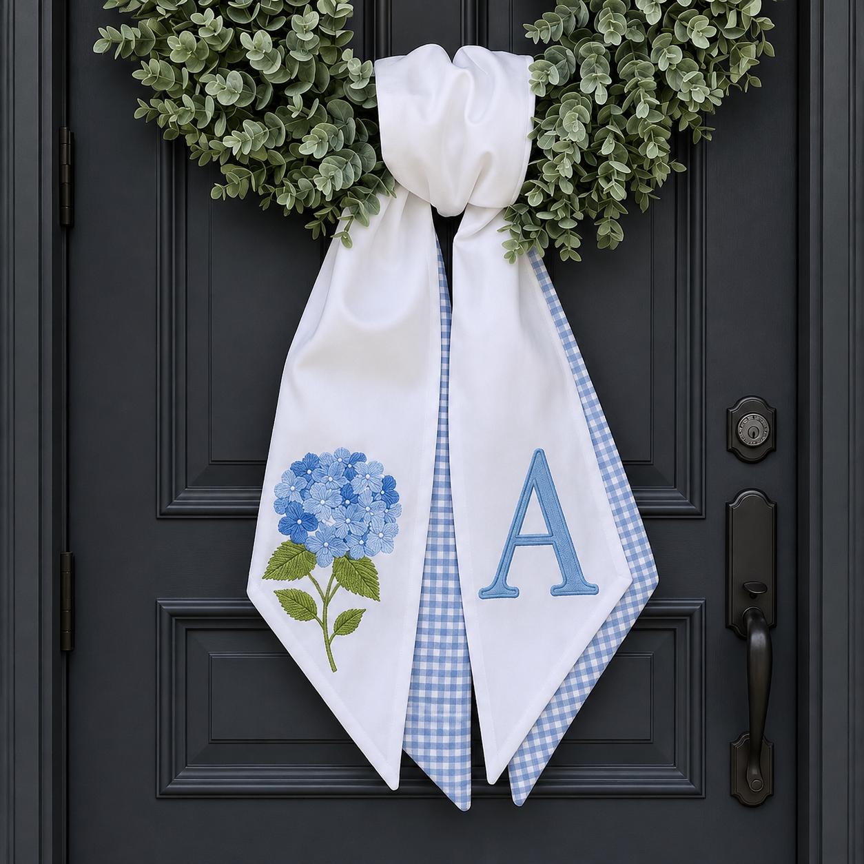 All Season Wreath Sash Bundle for Holiday and Everyday Door Decor, Custom Text Wreath Sashes with Ric Rac, and Sports Floral Holiday Sash - photo 3
