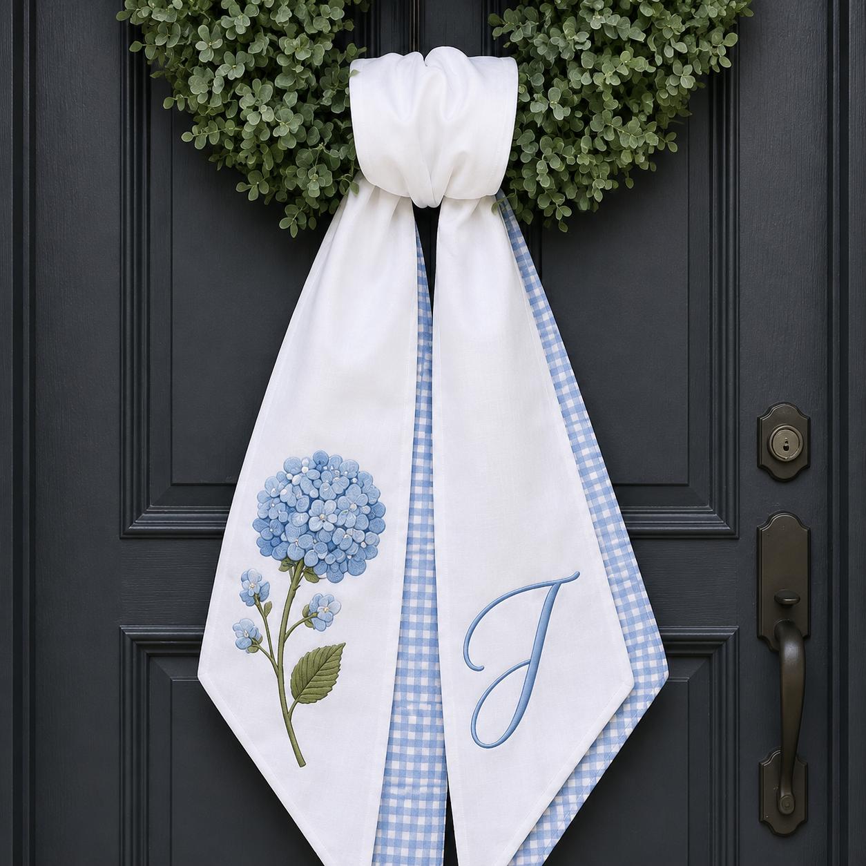 Custom All-Season Monogram Bow Wreath Sash Bundle for Choose 4 or 8 Set with Personalized Floral Pumpkin Halloween Door Decor - photo 3