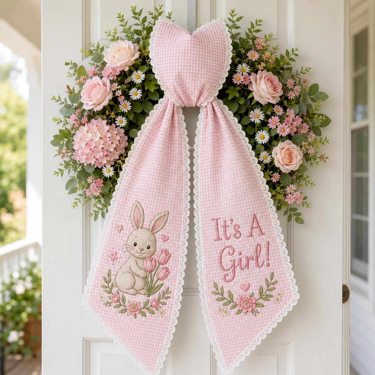 Custom All-Season Monogram Bow Wreath Sash Bundle for Choose 4 or 8 Set with Personalized Floral Pumpkin Halloween Door Decor - photo 12
