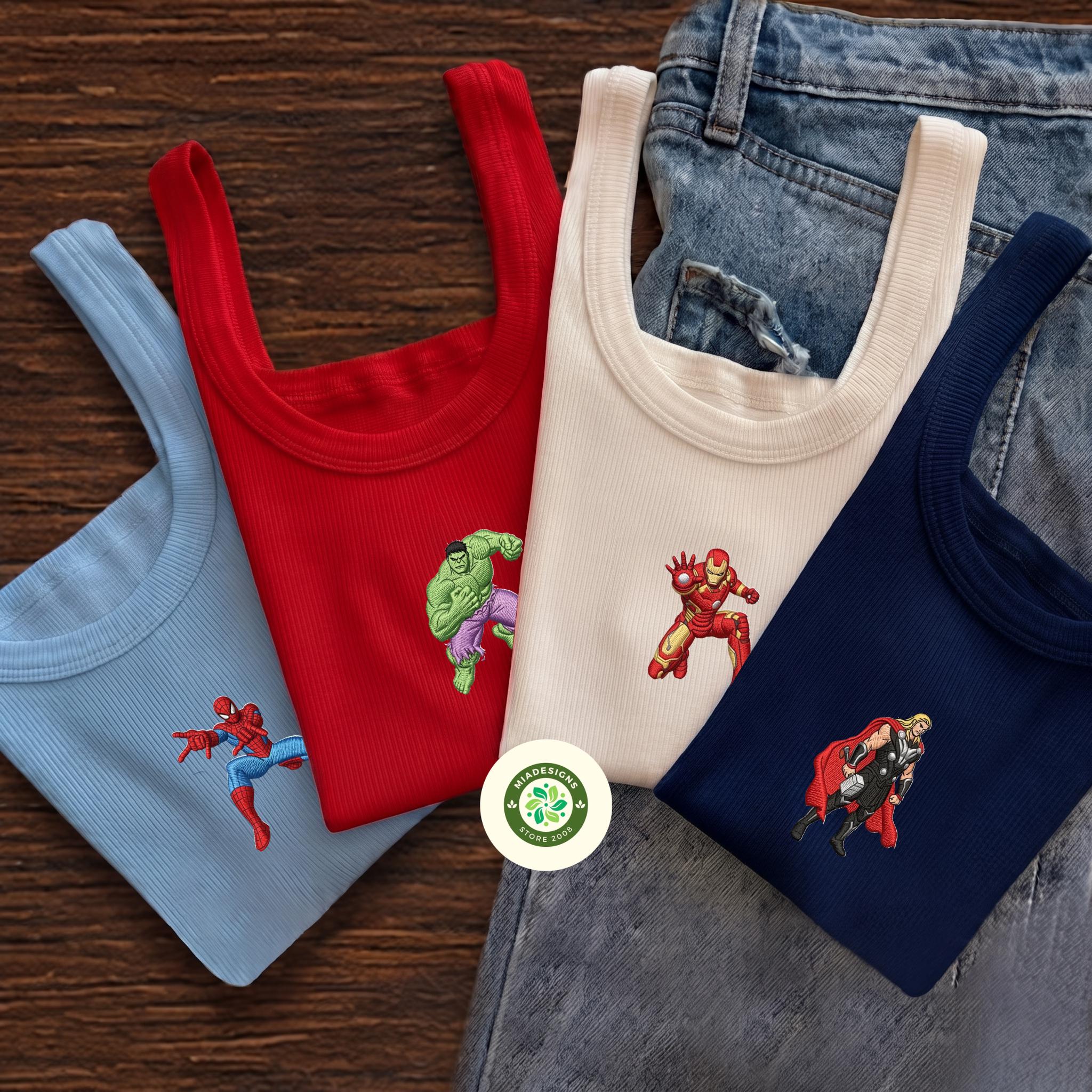 Embroidered Disney Marvel Superhero Baby Tee Crop Tank with Amazing Spider-Man Characters – MCU Fan Gift Lace Trim Tank Top - photo 5