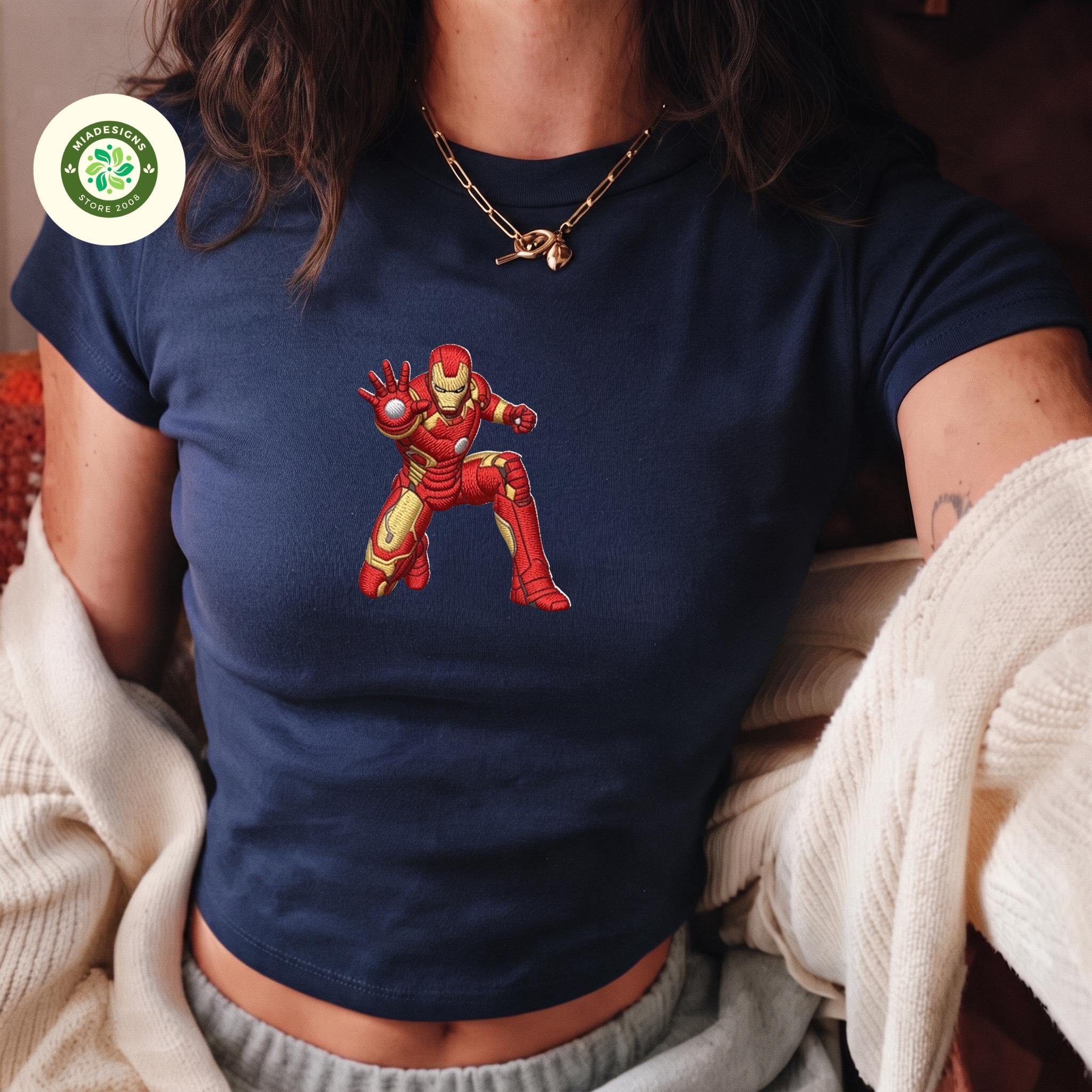 Embroidered Disney Marvel Superhero Baby Tee Crop Tank with Amazing Spider-Man Characters – MCU Fan Gift Lace Trim Tank Top - photo 6