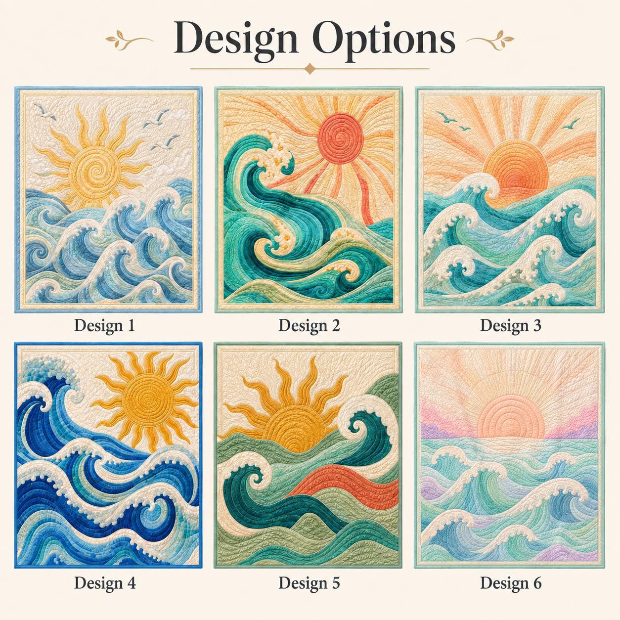 Sun Ocean Wave Coastal Beach Throw Quilt Blanket – Summer Sea Bedding and Beach House Decor Gift for Ocean Lovers - photo 4