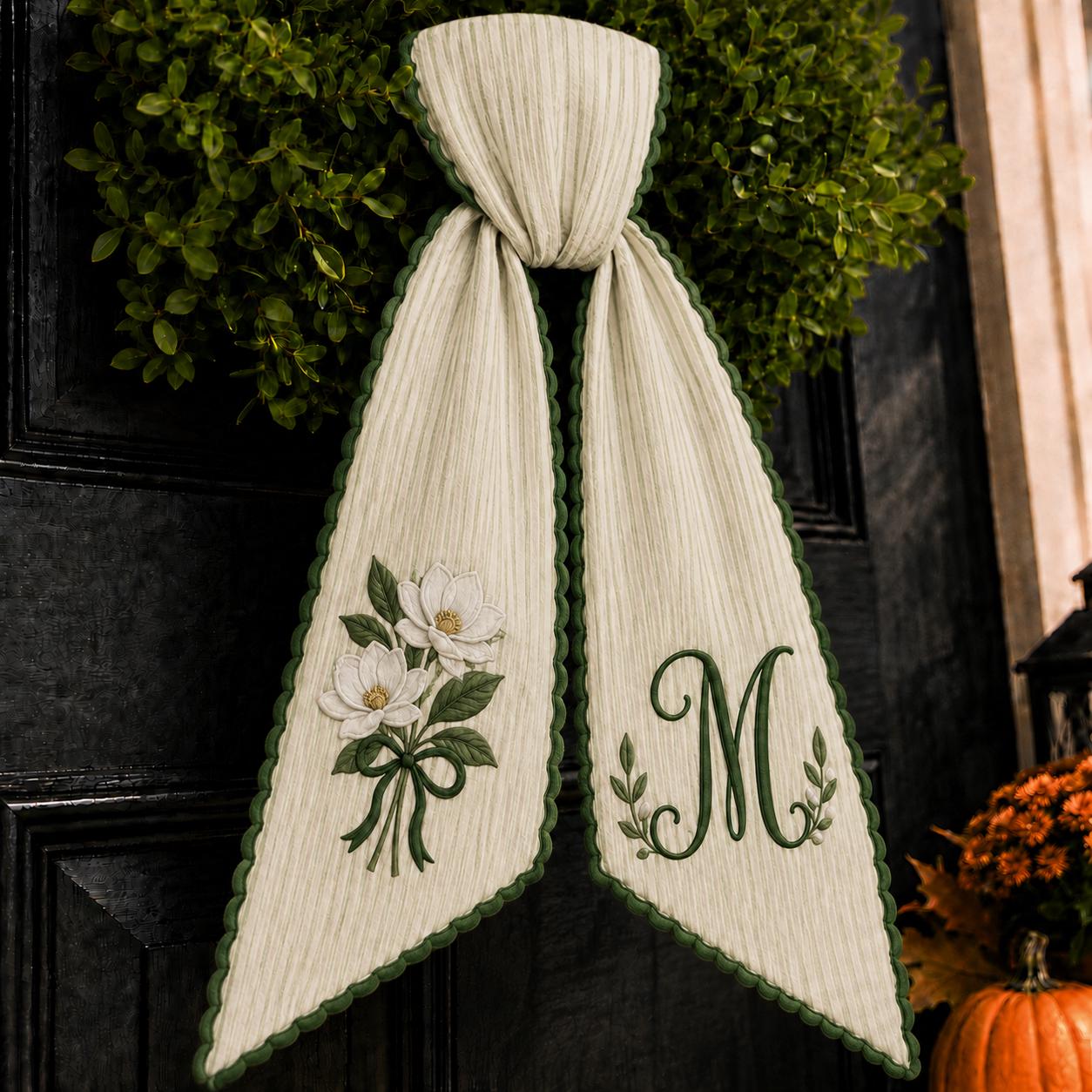 All Season Wreath Sash Bundle for Holiday and Everyday Door Decor, Custom Text Wreath Sashes with Ric Rac, and Patriotic Baby Holiday Sash - photo 7