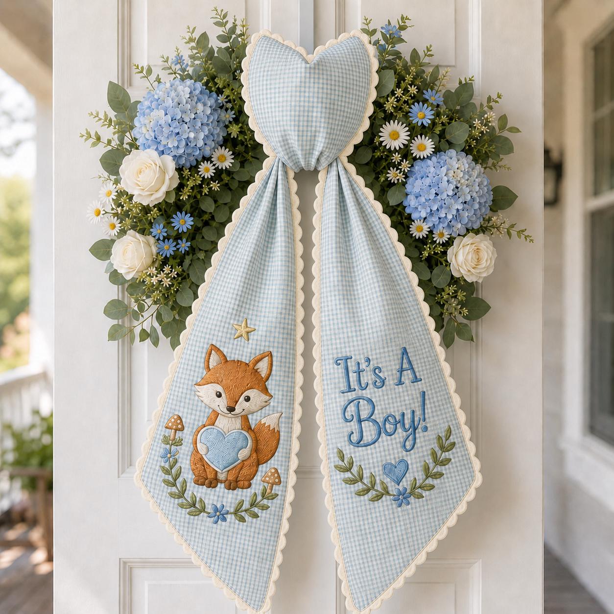 Custom All-Season Monogram Bow Wreath Sash Bundle for Choose 4 or 8 Set with Personalized Little Girl Gingerbread Floral Decor - photo 8