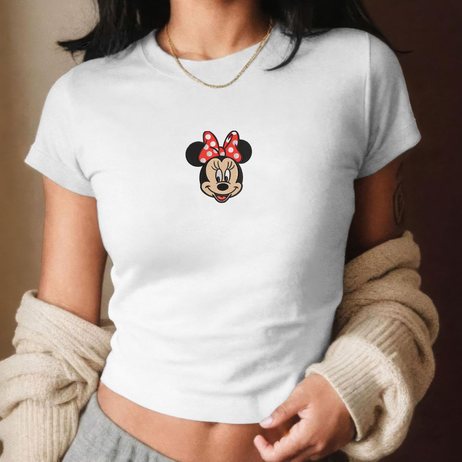 Embroidered Mickey and Minnie Mouse Women Top and Baby Tee – Disney World WDW Girls Trip Outfit and Disneyland Shirt