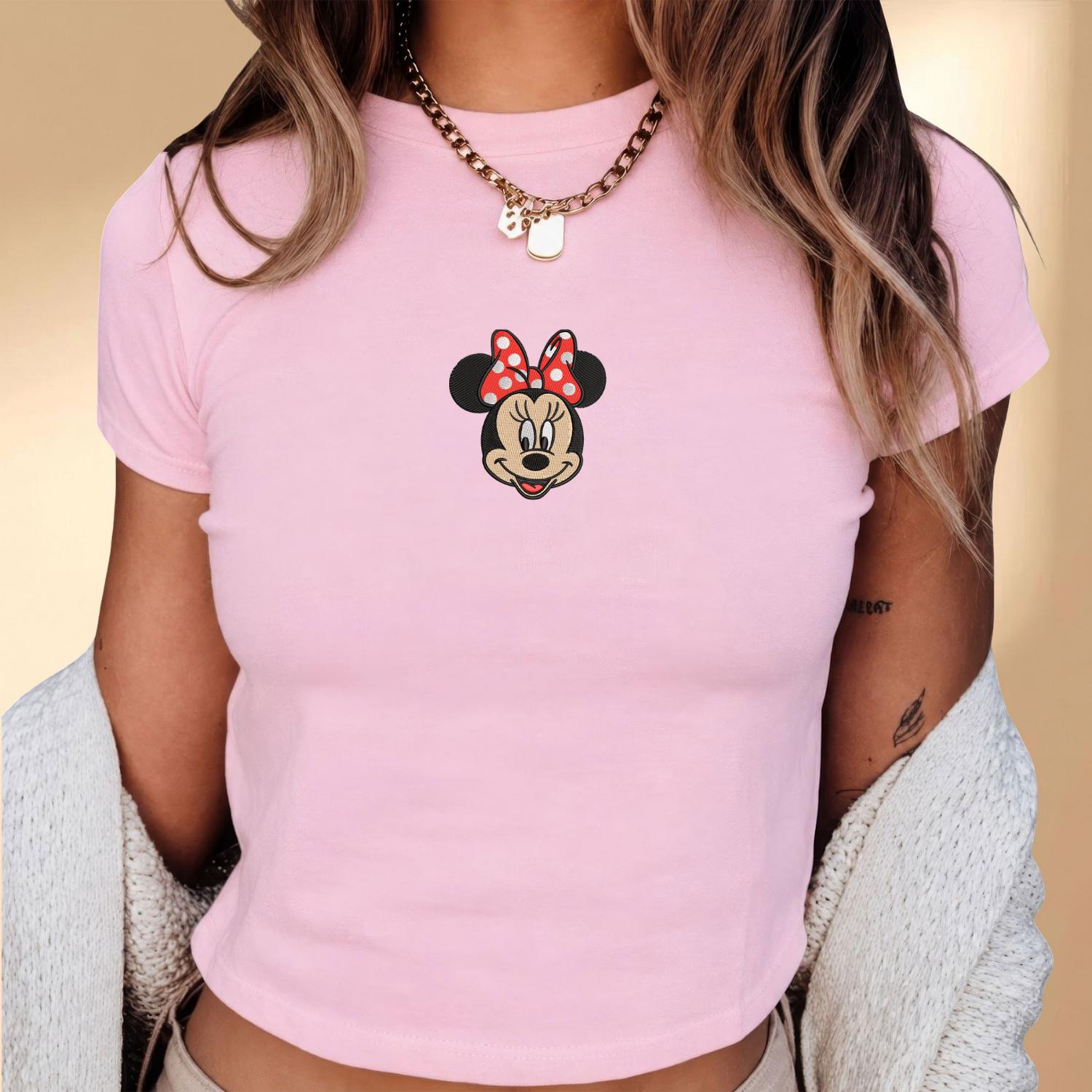 Embroidered Mickey and Minnie Mouse Women Top and Baby Tee – Disney World WDW Girls Trip Outfit and Disneyland Shirt - photo 2