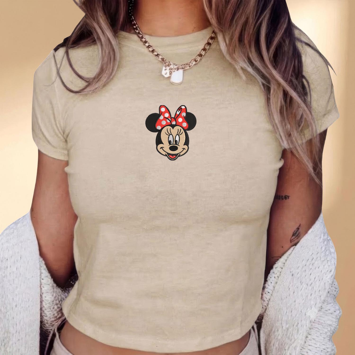 Embroidered Mickey and Minnie Mouse Women Top and Baby Tee – Disney World WDW Girls Trip Outfit and Disneyland Shirt - photo 3