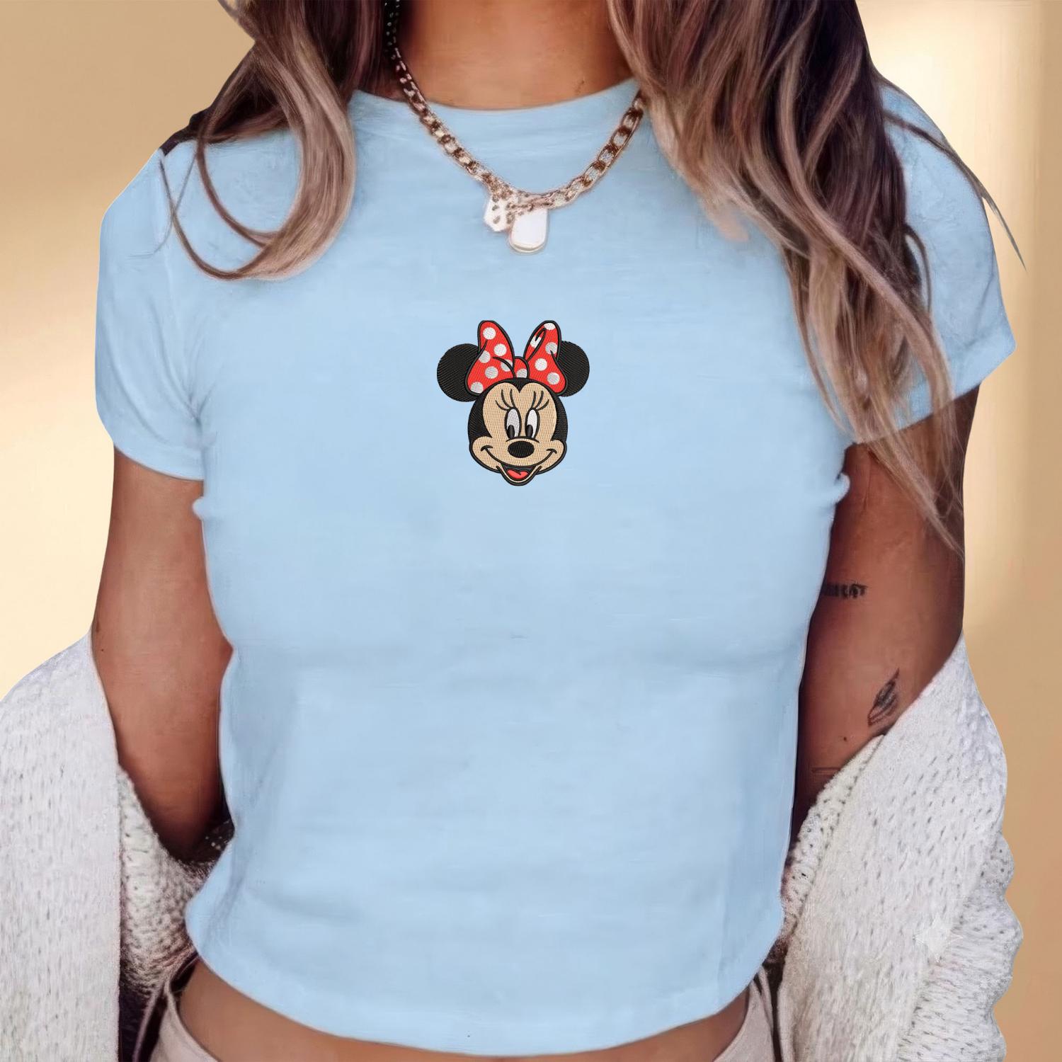 Embroidered Mickey and Minnie Mouse Women Top and Baby Tee – Disney World WDW Girls Trip Outfit and Disneyland Shirt - photo 4