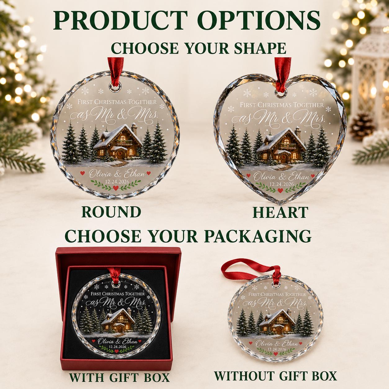 Personalized Mr and Mrs Ornament for First Christmas Newlywed Keepsake with Custom Couple Name Wedding Gift 2026 - photo 4