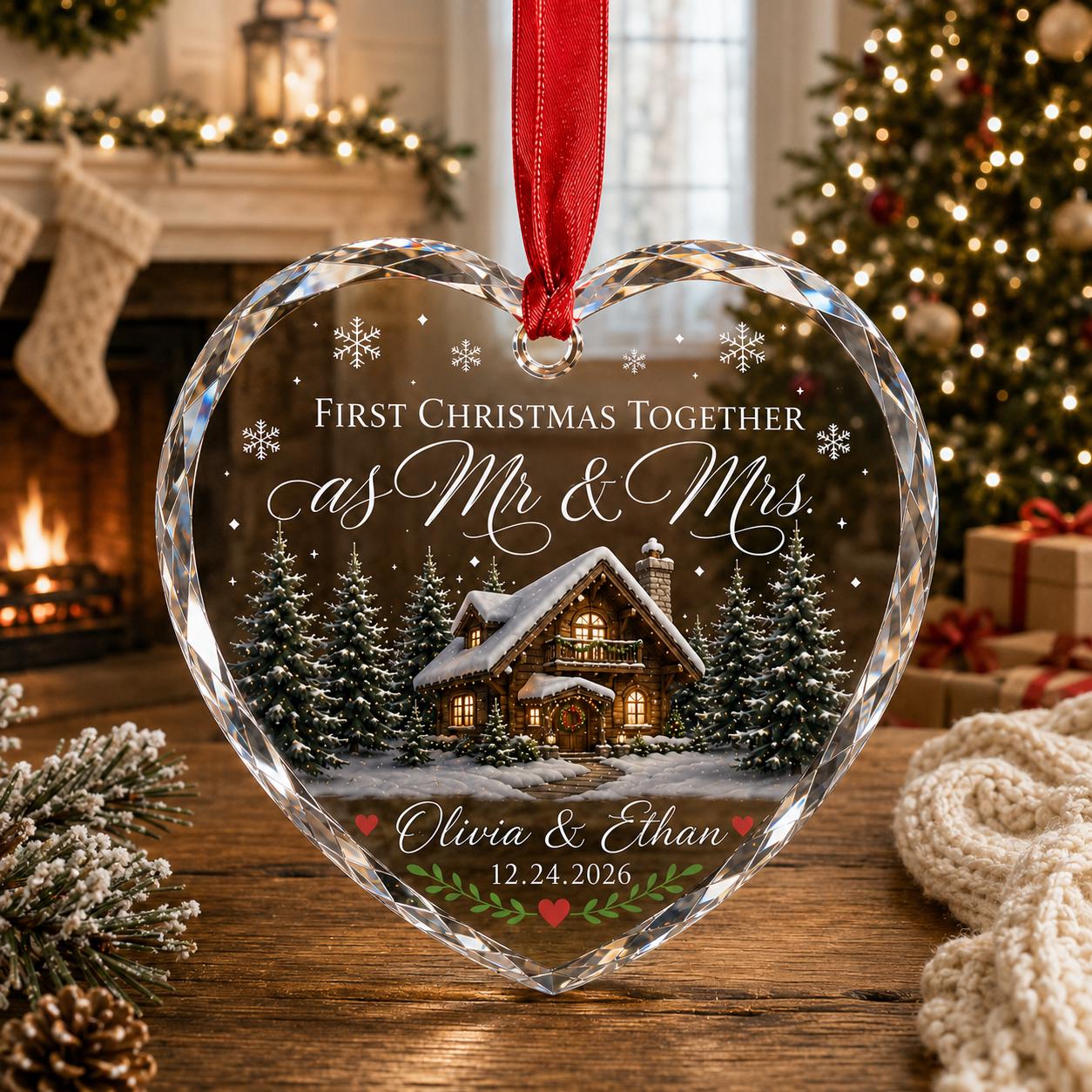 Personalized Mr and Mrs Ornament for First Christmas Newlywed Keepsake with Custom Couple Name Wedding Gift 2026 - photo 5