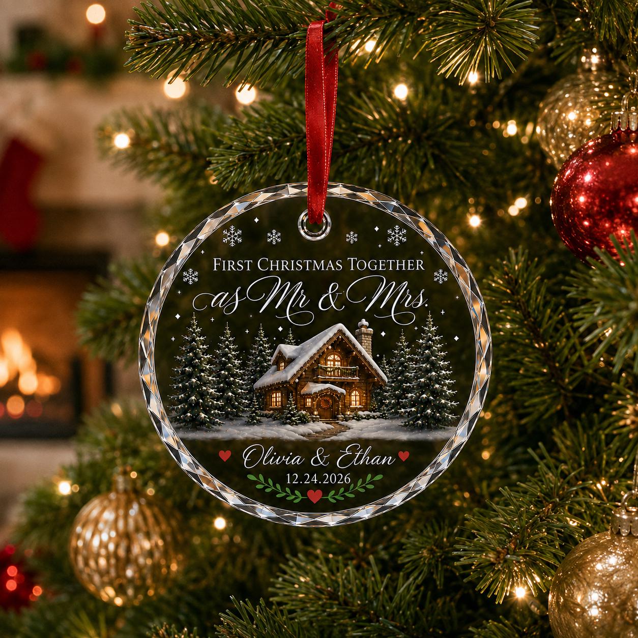 Personalized Mr and Mrs Ornament for First Christmas Newlywed Keepsake with Custom Couple Name Wedding Gift 2026 - photo 6