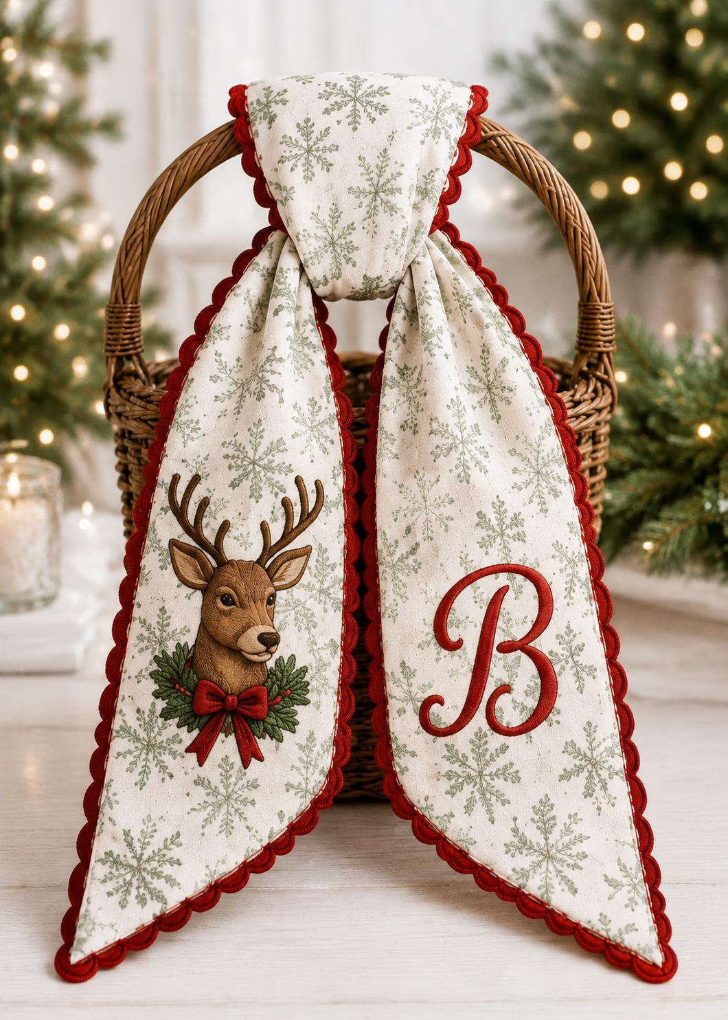 Wreath Sash Personalized Embroidery Bundle with Monogram Seasonal Front Door Decor and Poinsettia Football Spider Floral Wreath Sash Custom Gift - photo 2