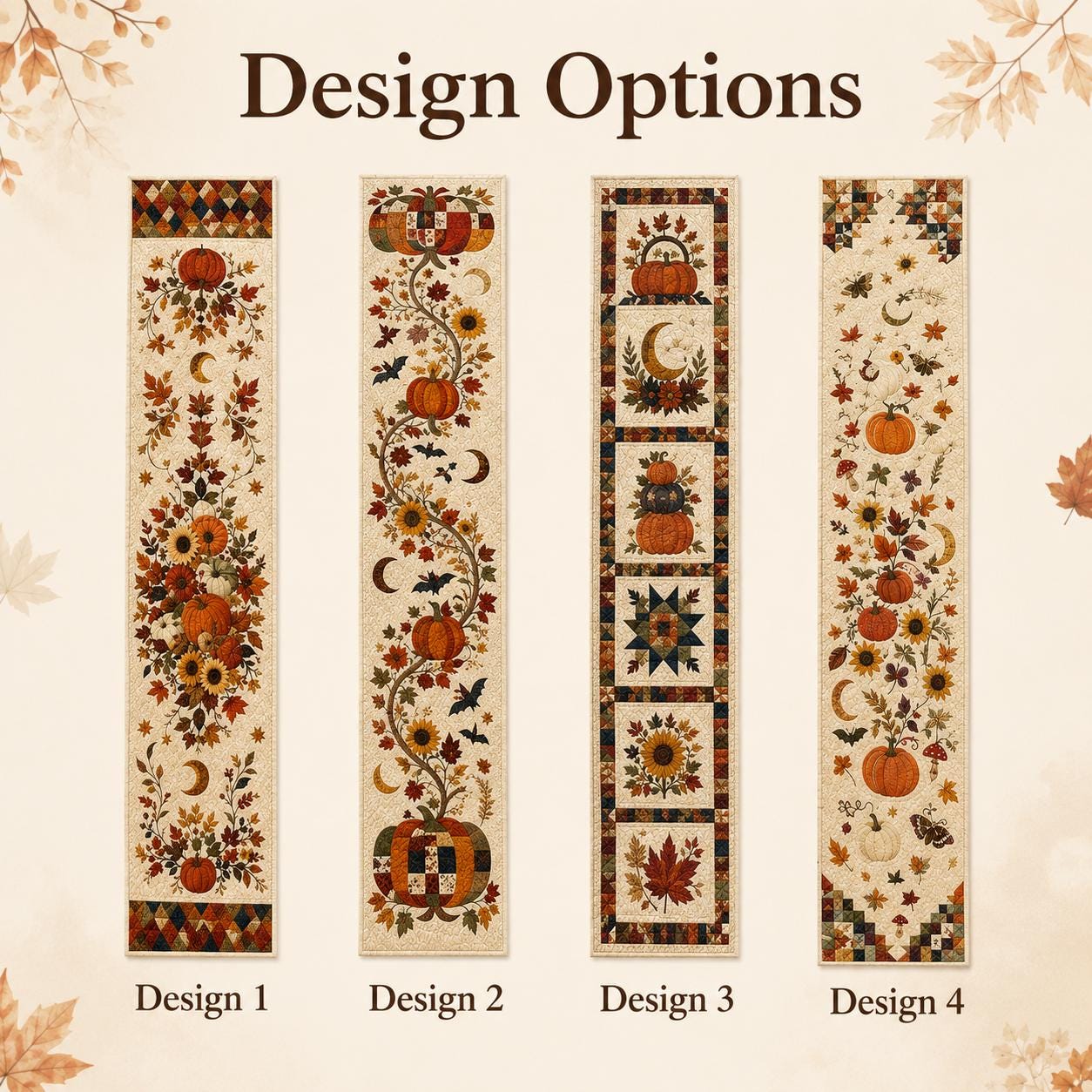 Pumpkin Autumn Table Runner – Fall Thanksgiving Dining Table Decor and Harvest Sunflower Farmhouse Centerpiece, Seasonal Home Quilted Style - photo 4