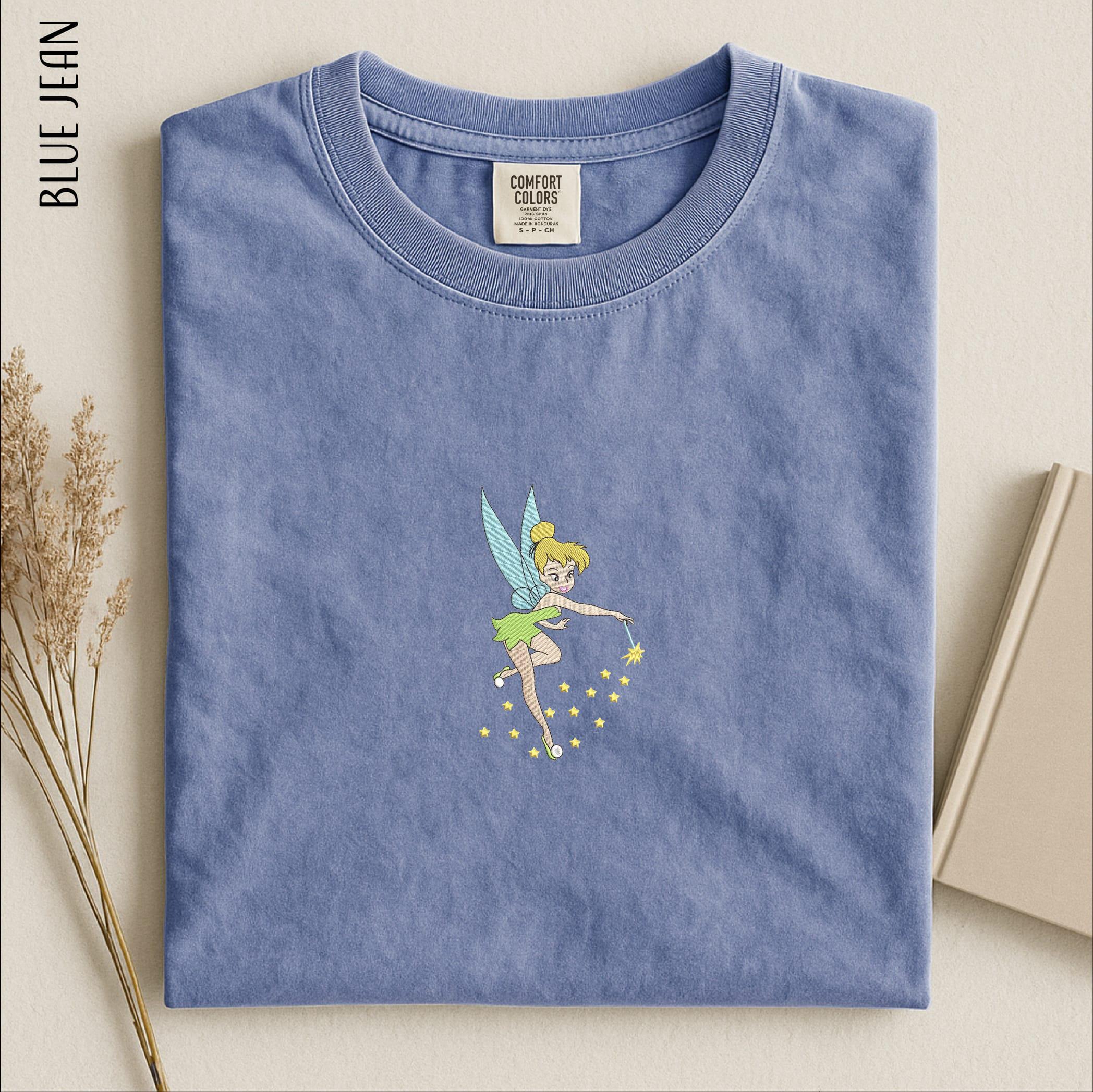 Embroidered Tinker Bell Comfort Colors T-Shirt and Sweatshirt – Disney Princess Sweater and Gift for Her - photo 3