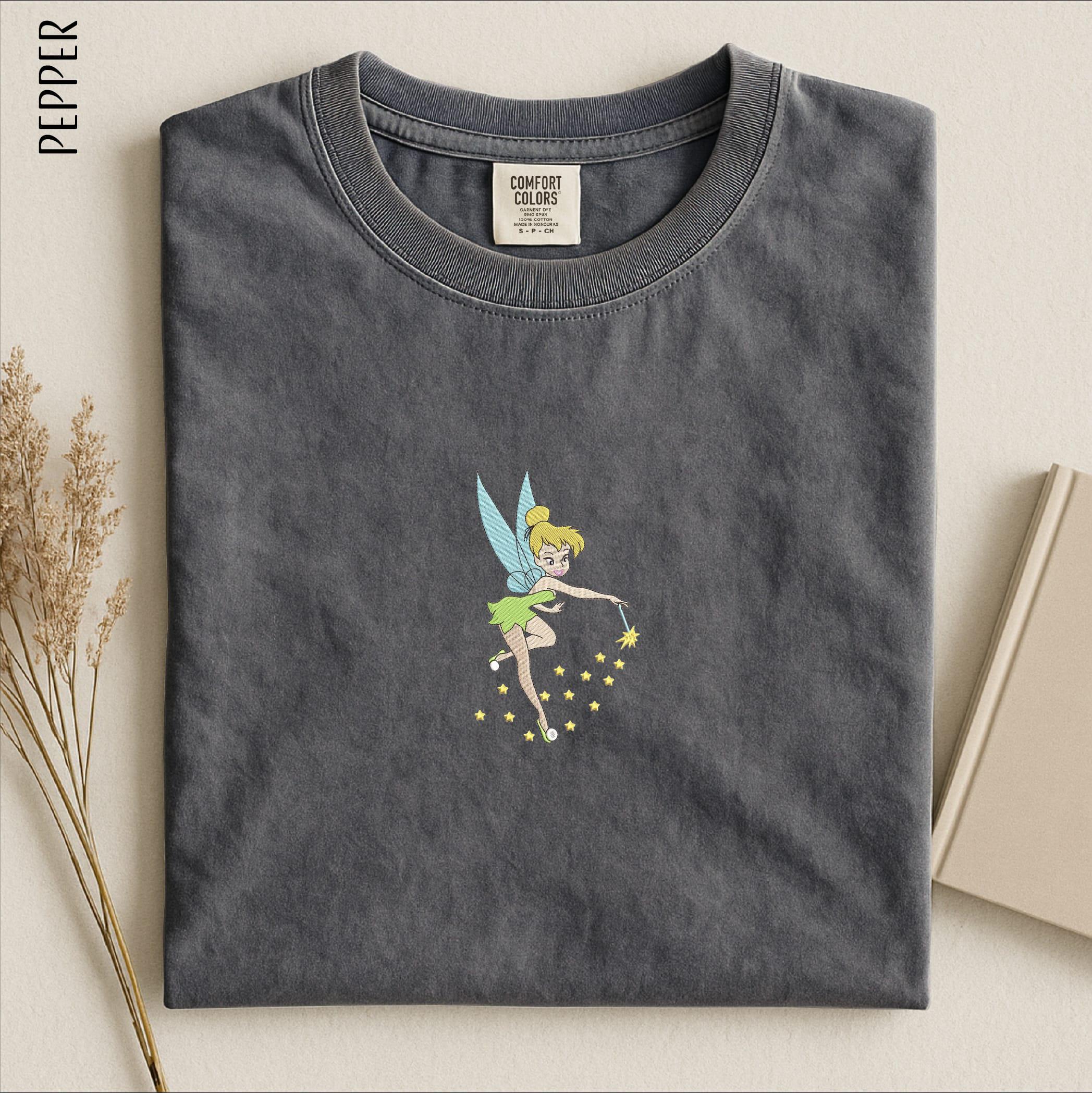 Embroidered Tinker Bell Comfort Colors T-Shirt and Sweatshirt – Disney Princess Sweater and Gift for Her - photo 5
