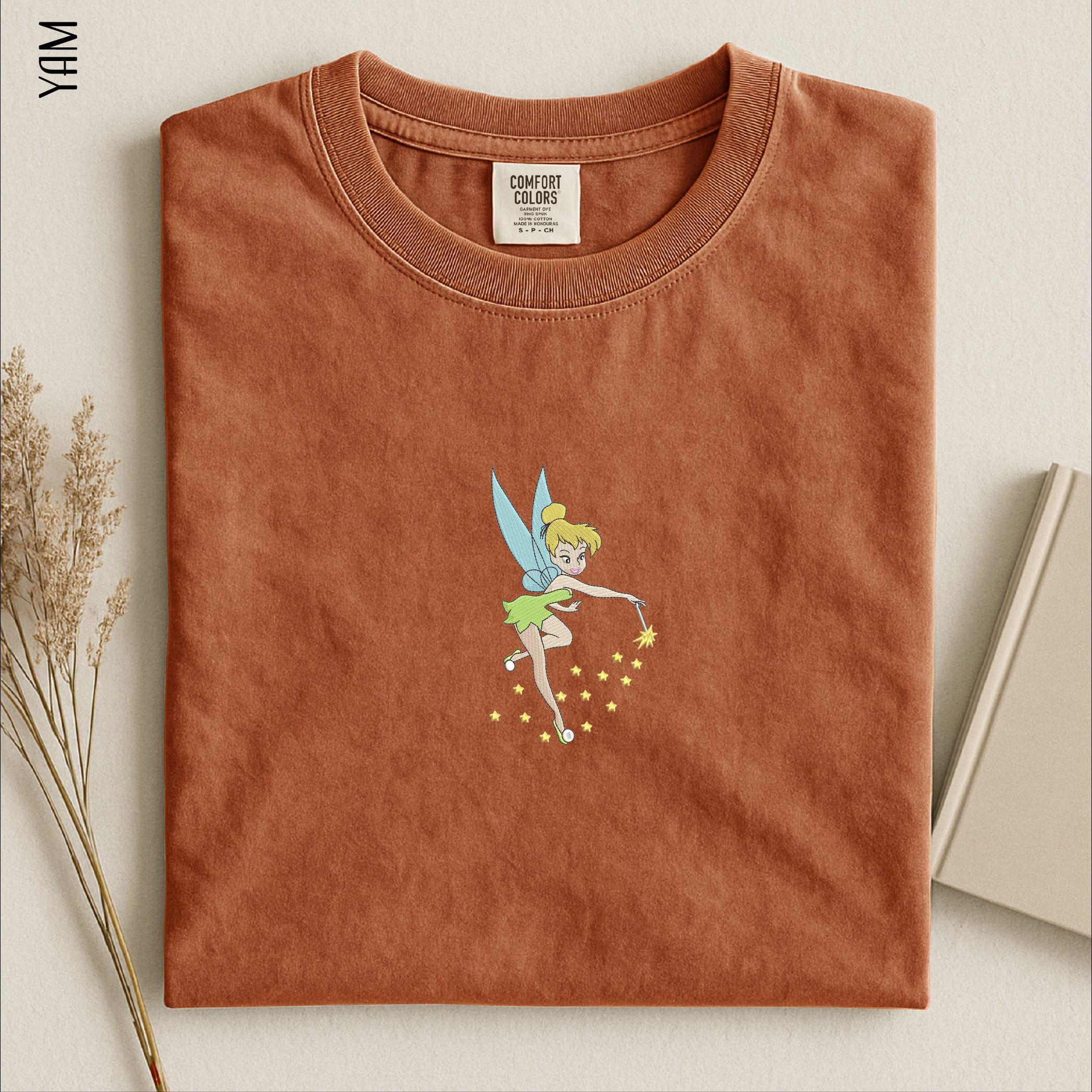 Embroidered Tinker Bell Comfort Colors T-Shirt and Sweatshirt – Disney Princess Sweater and Gift for Her - photo 6
