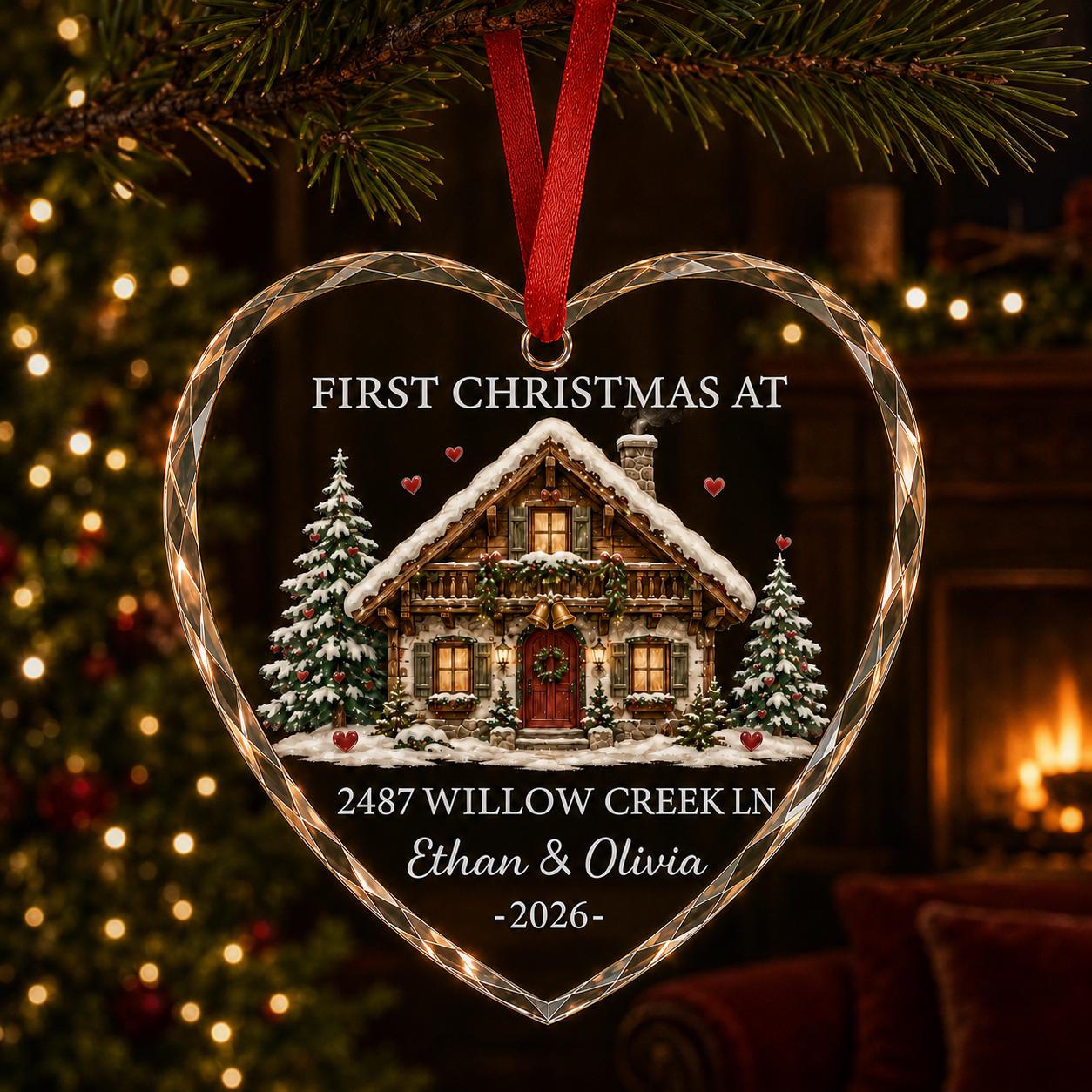 Personalized Engagement Ornament for First Christmas Engaged Keepsake with Custom Couple Name Fiance Holiday Gift - photo 2