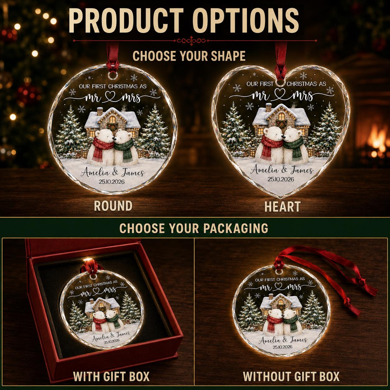 Crystal Glass Ornament for Holiday Tree Decoration - photo 4