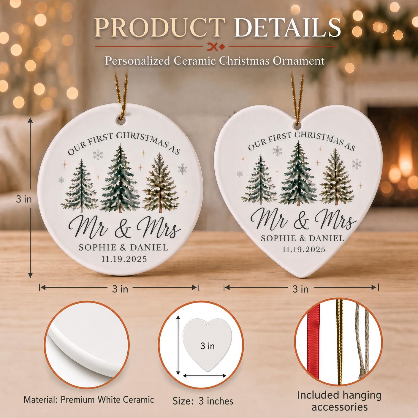 Personalized Family Christmas Ornament with Custom Family Names and Pets Ceramic Keepsake for Santa North Pole Gift 2026 - photo 5