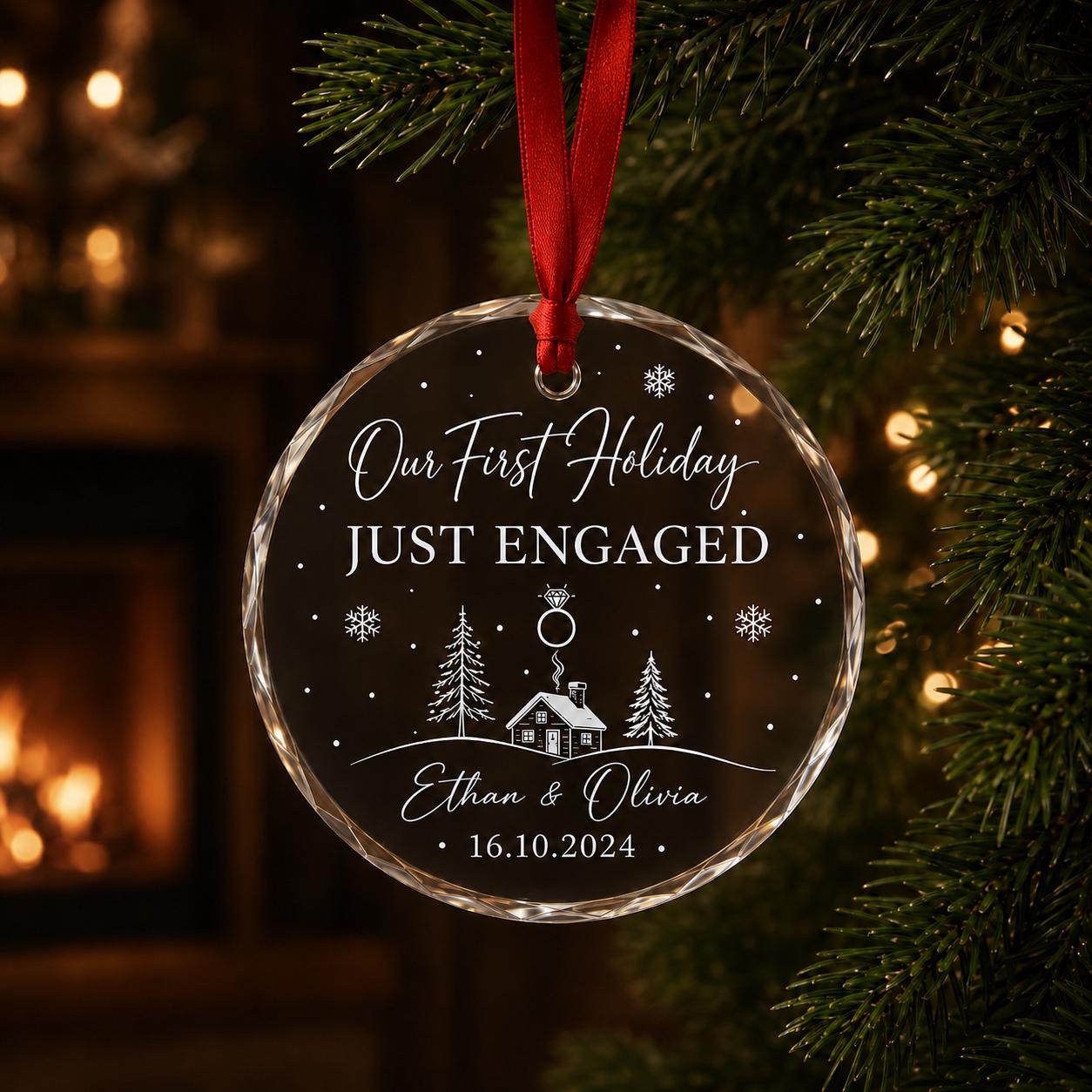 Personalized First Christmas Ornament for Mr and Mrs Penguin Couple Keepsake with Custom Name Newlywed Gift 2026 - photo 2