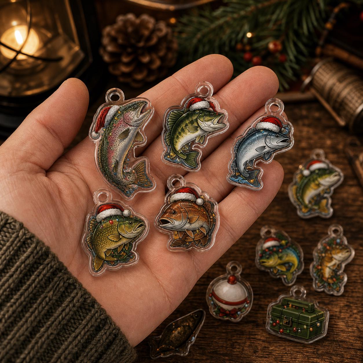 Fishing Advent Calendar 2026 – Fisherman Christmas Countdown Blind Box with Surprise Lure Keychain Gift for Anglers - photo 4