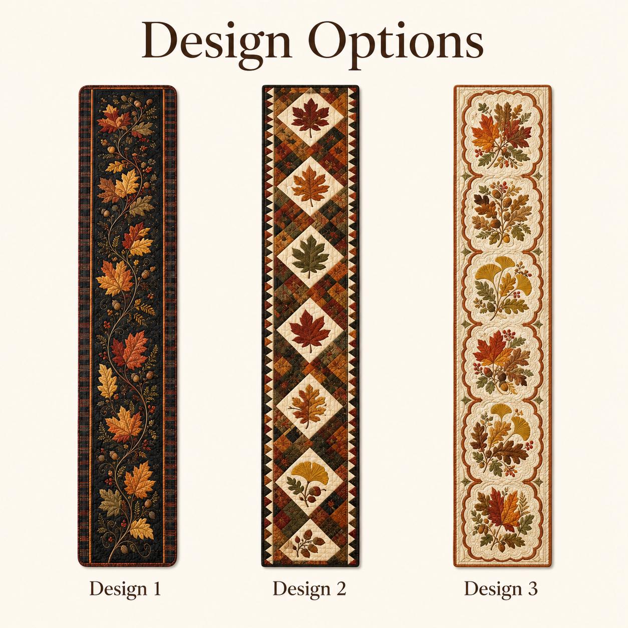 Fall Leaves Quilted Table Runner – Autumn Maple Leaf and Thanksgiving Harvest Farmhouse Dining Decor - photo 3