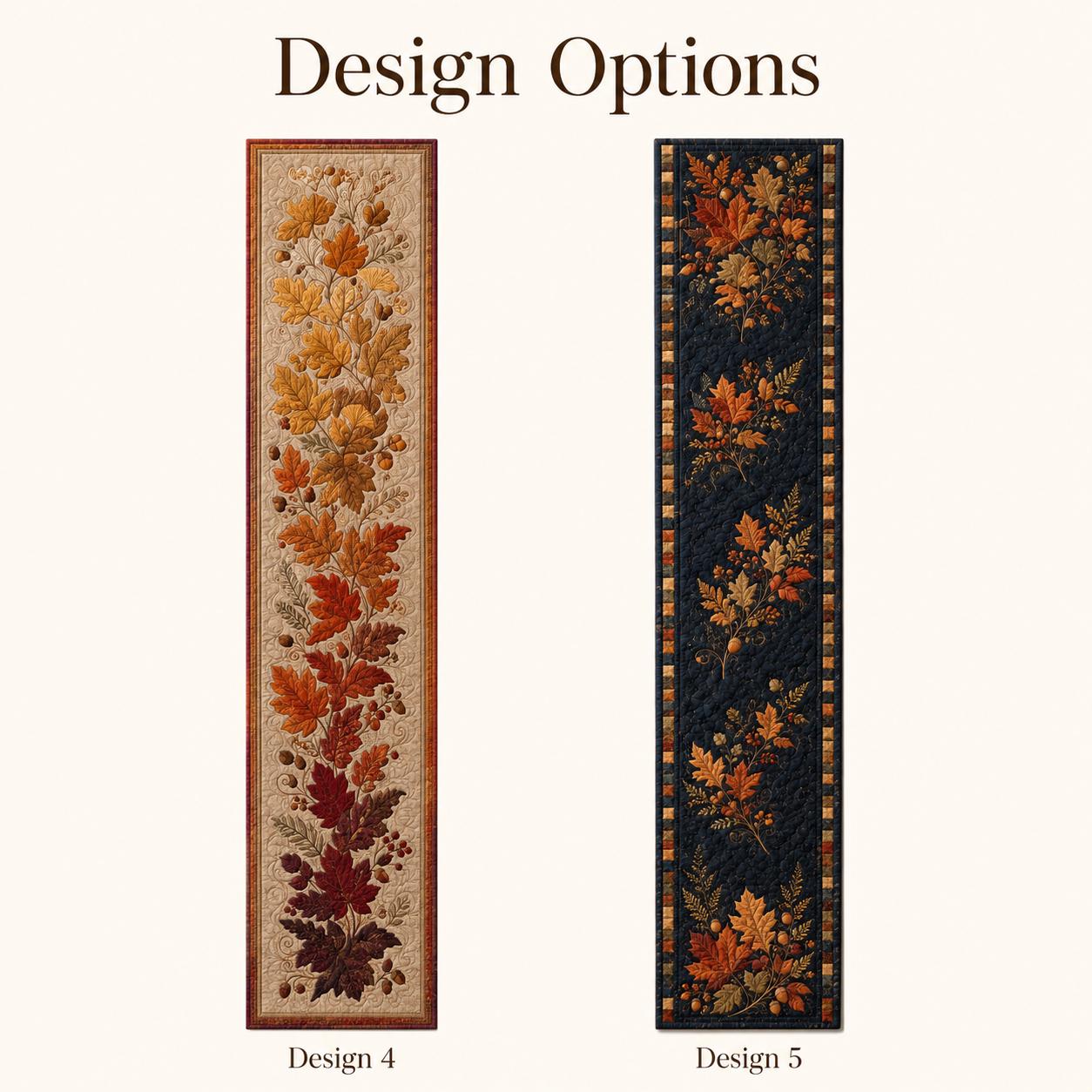 Fall Leaves Quilted Table Runner – Autumn Maple Leaf and Thanksgiving Harvest Farmhouse Dining Decor - photo 4