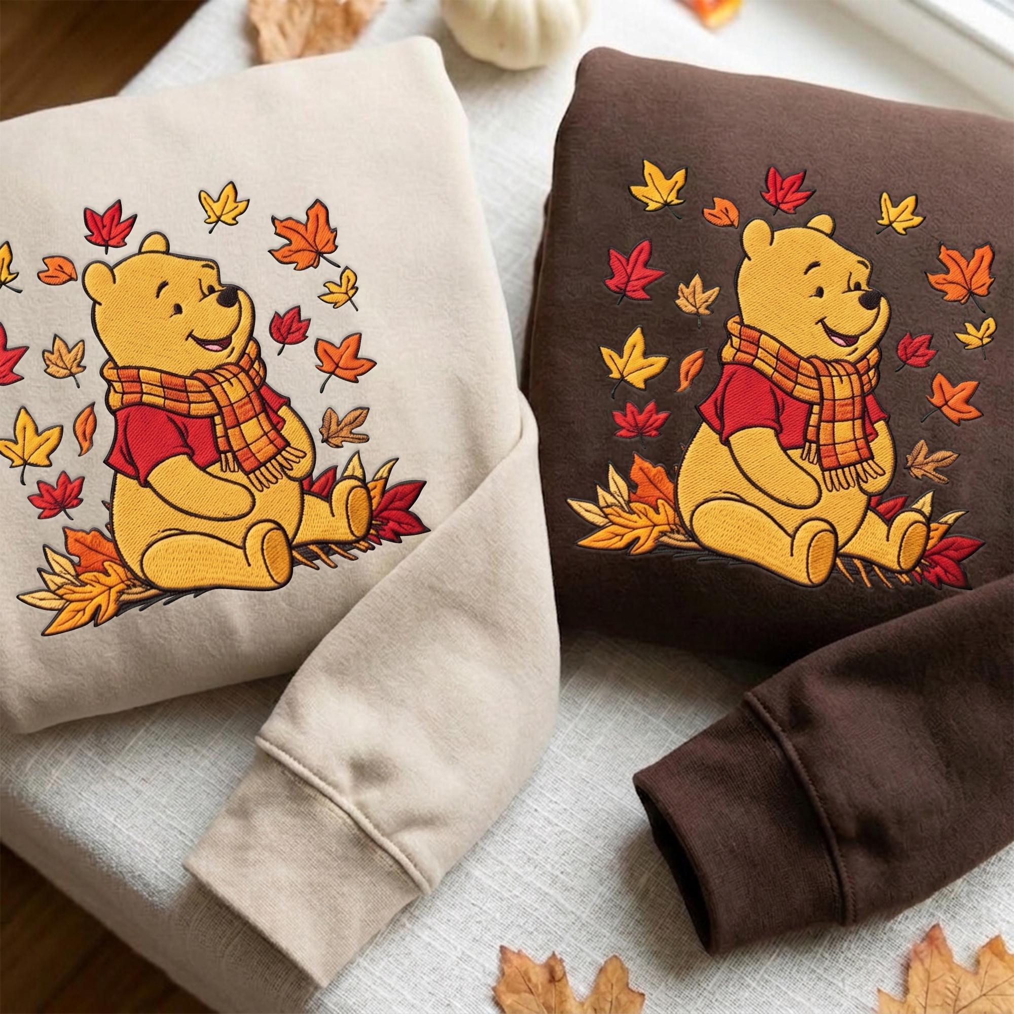 Embroidered Fall Pooh Bear Sweatshirt Hoodie with Winnie the Pooh Baby Tee and Disney Mom Quarter Zip for Autumn Disney Trip - photo 13