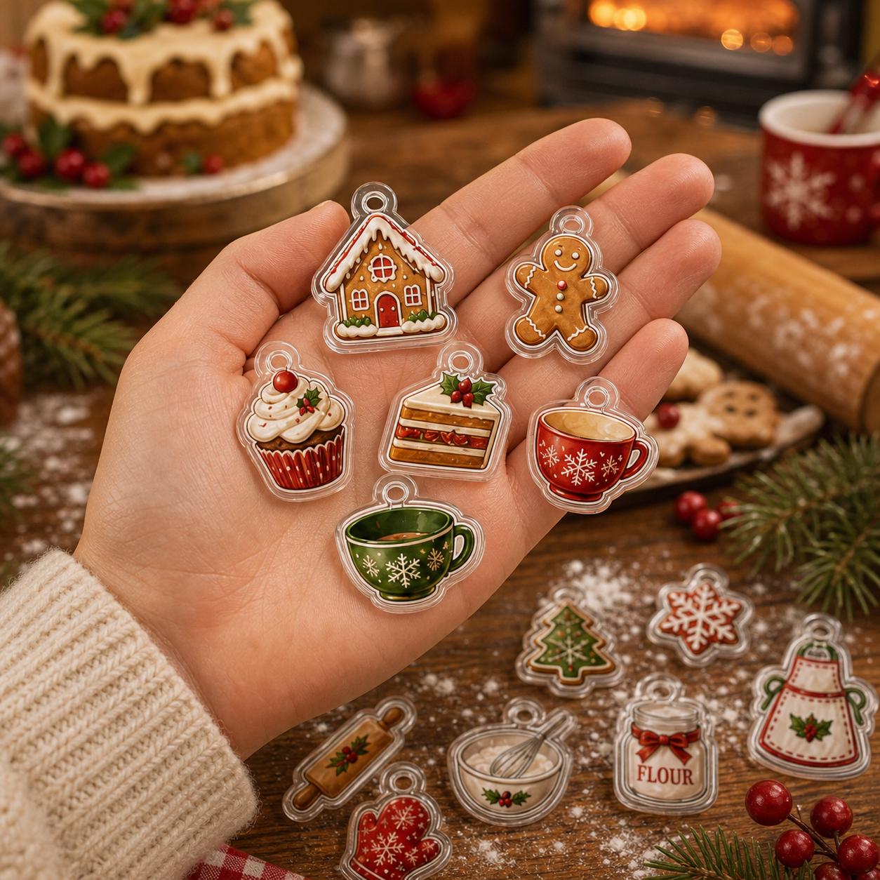 Bakery Blind Box Charm Set Christmas Advent Calendar 2026 – Gingerbread Countdown Holiday Gift for Bakers and Baking Lovers - photo 4