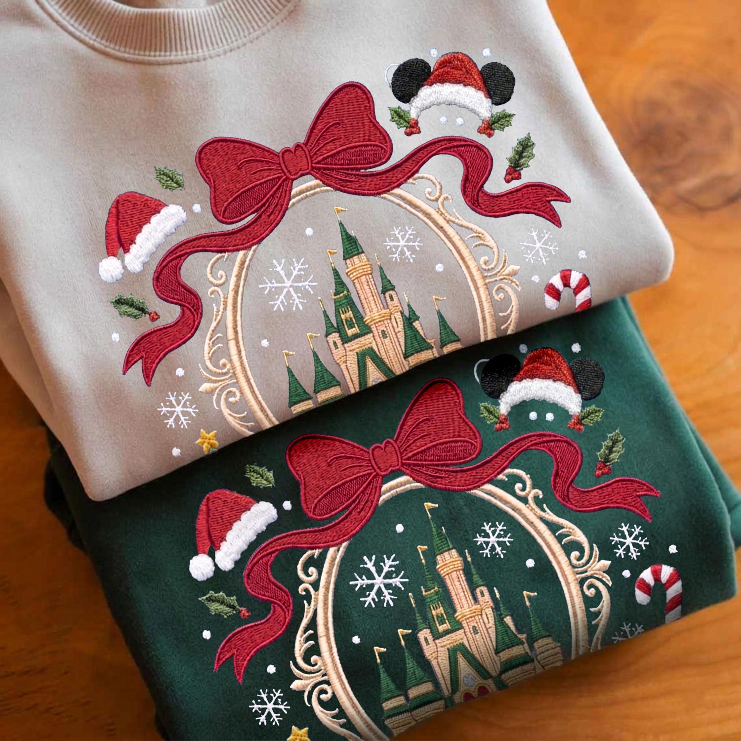 Embroidered Christmas Castle Sweatshirt with Baby Tee and Winter Park Girl Quarter Zip for Disney Holiday Family Matching Xmas Trip Gift - photo 10