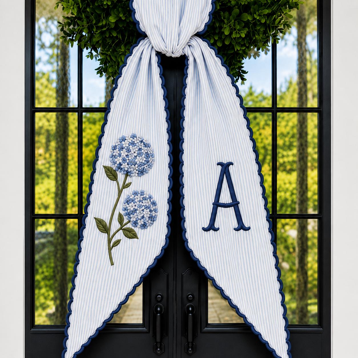 Wreath Sash – All Season Personalized Embroidery Monogram Door Bow Bundle for Pumpkin Halloween Christmas Hydrangea Seasonal Decor - photo 2