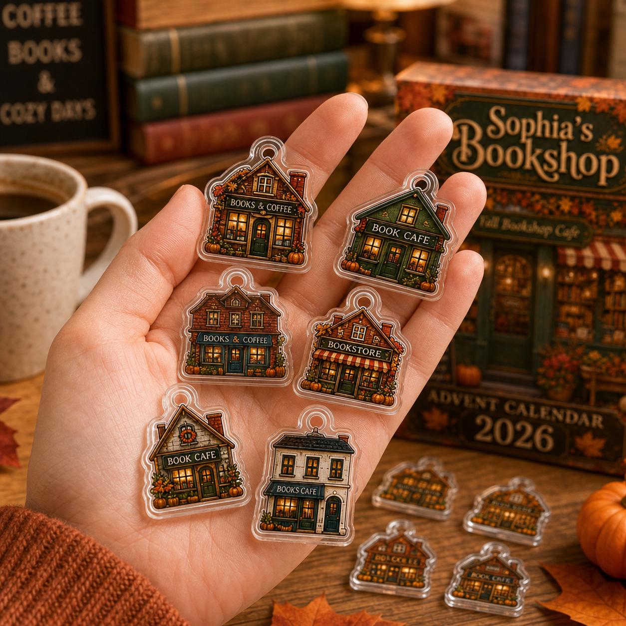 Fall Bookshop Advent Calendar – 2026 Blind Box Bookstore Charm Set for Autumn Book Lover Countdown and Cozy Reading Gift - photo 4