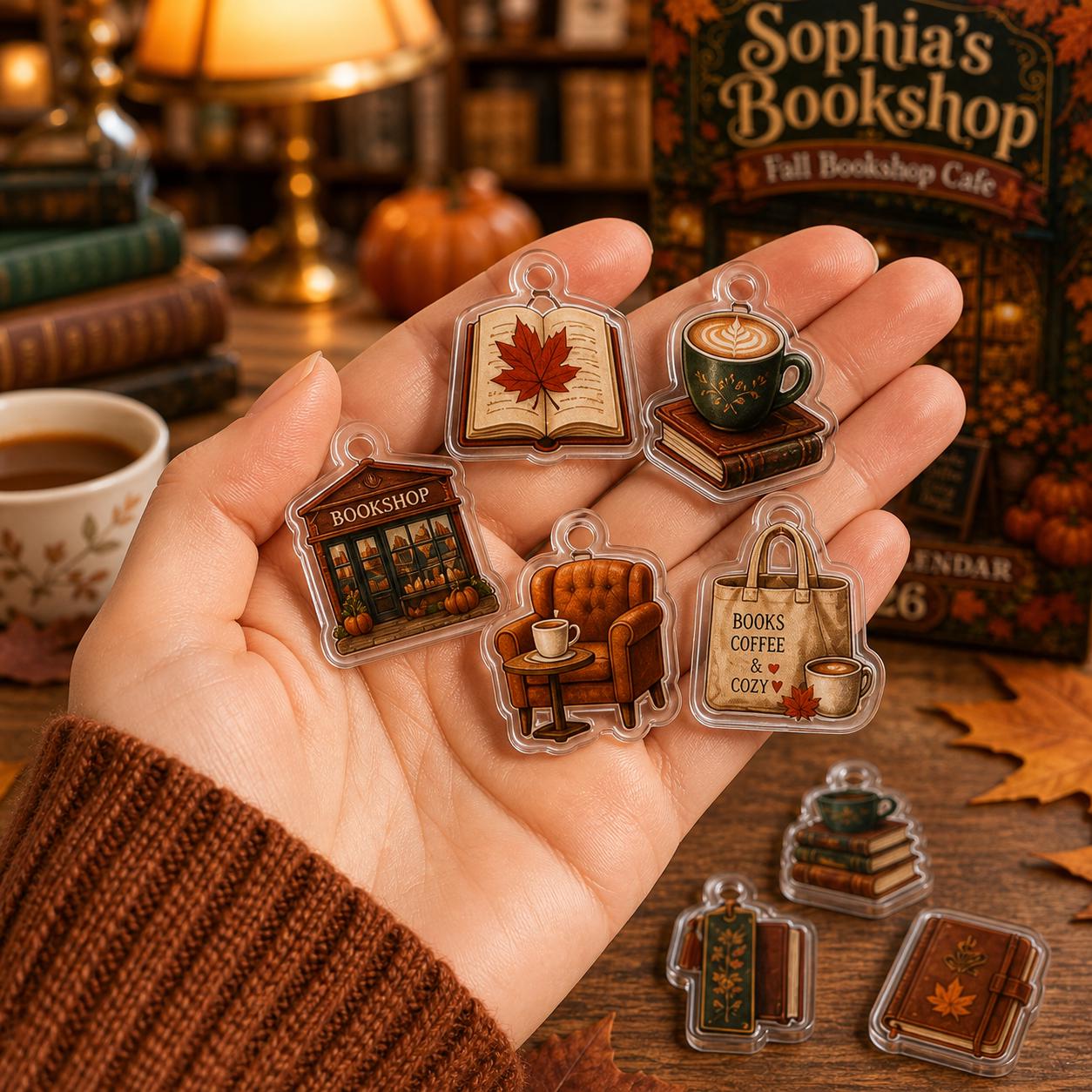 Fall Advent Calendar – 24 Days 2026 Blind Box Book and Coffee Charm Set for Cozy Bookshop Countdown and Autumn Reader Lover Gift - photo 4