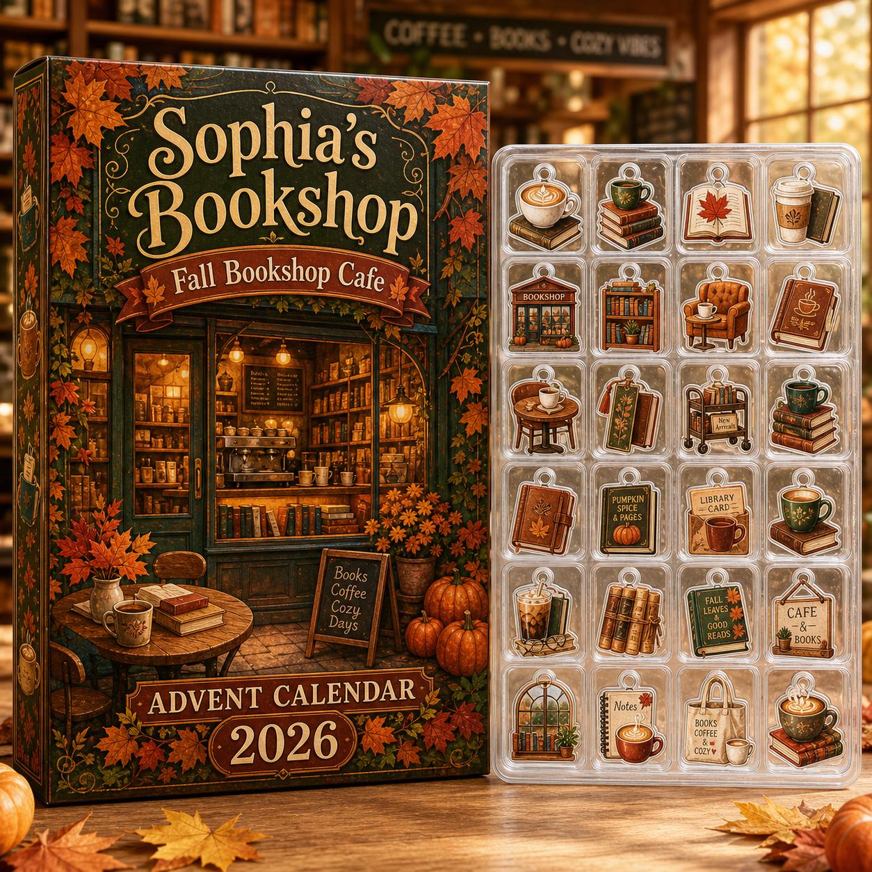 Fall Advent Calendar – 24 Days 2026 Blind Box Book and Coffee Charm Set for Cozy Bookshop Countdown and Autumn Reader Lover Gift - photo 5